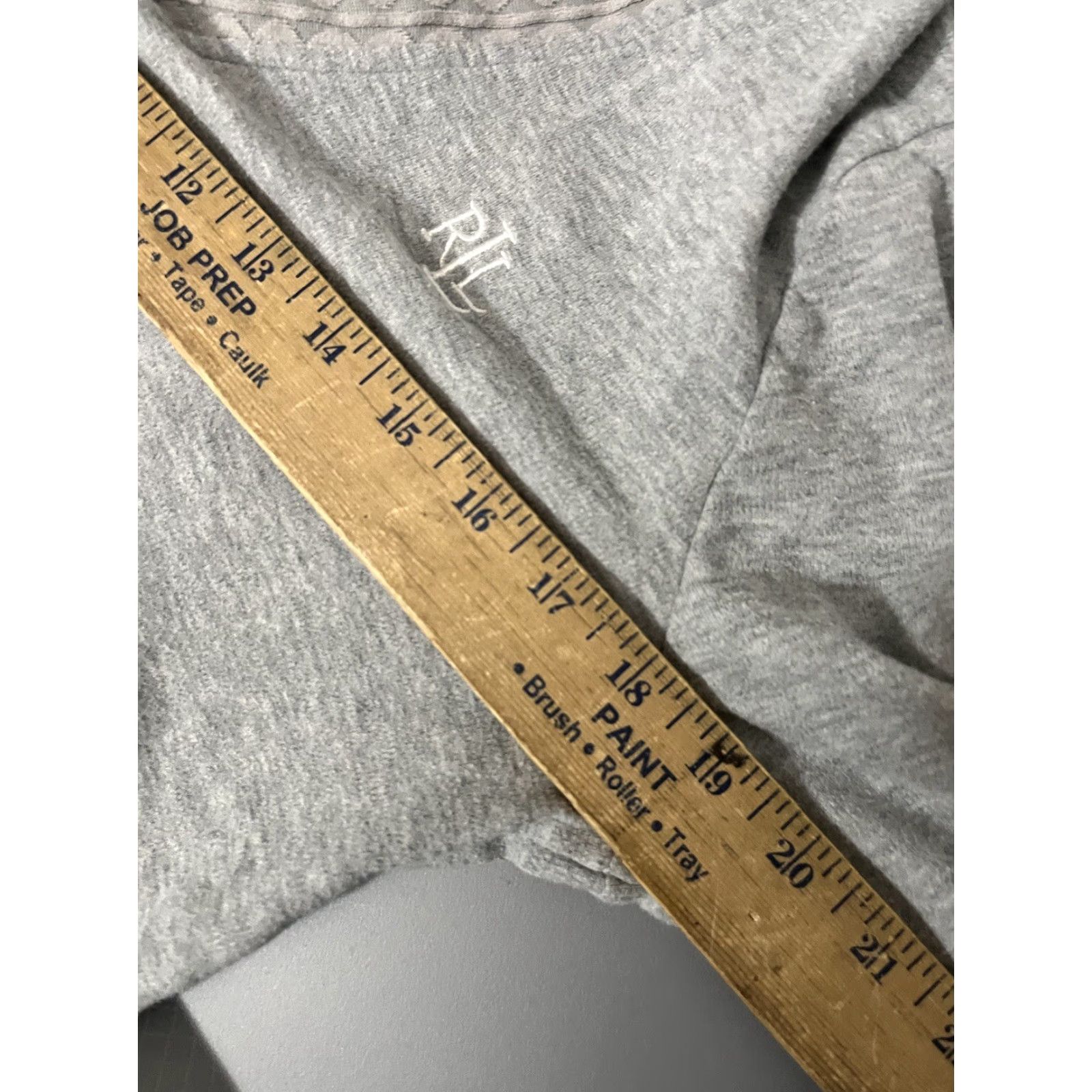 Ralph Lauren Lauren Ralph Lauren Pullover Sweater Womens Medium Gray V-Neck Cable Mixed Knit Long Sleeve Classic Pullover Size M / US 6-8 / IT 42-44 - 4 Thumbnail