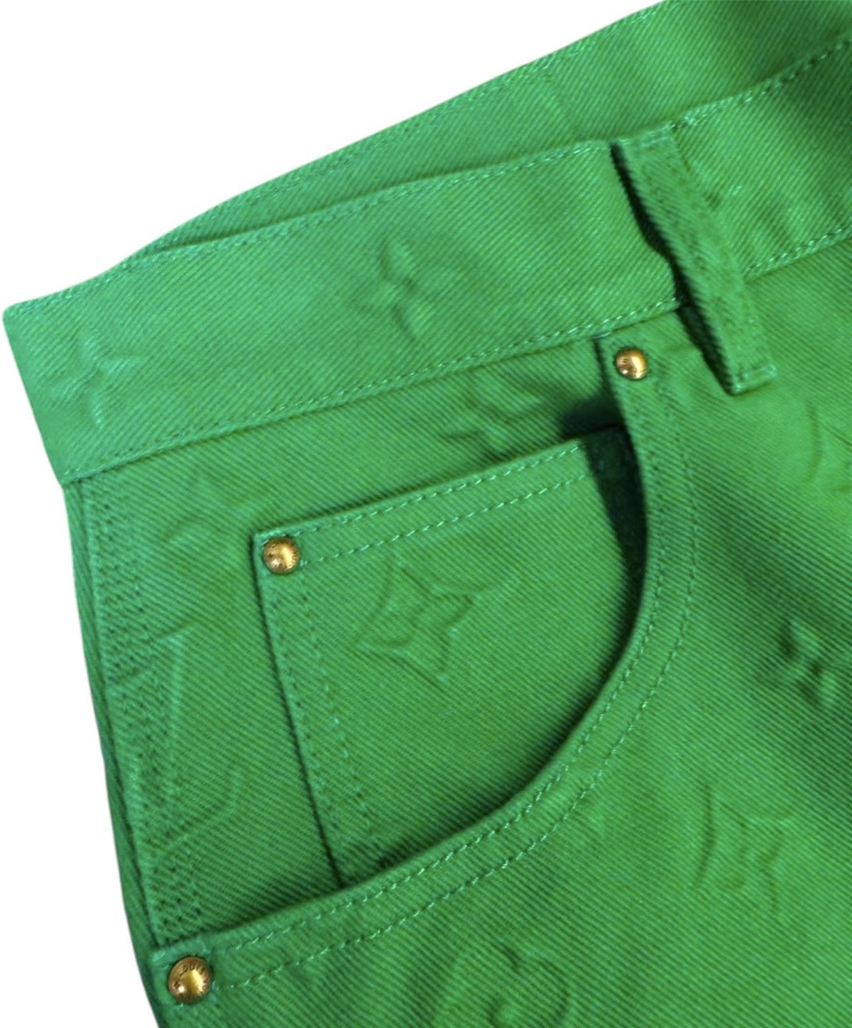 Louis Vuitton LOUIS VUITTON 32 Carpenter Embossed Monogram Denim Jeans Size US 32 / EU 48 - 3 Thumbnail
