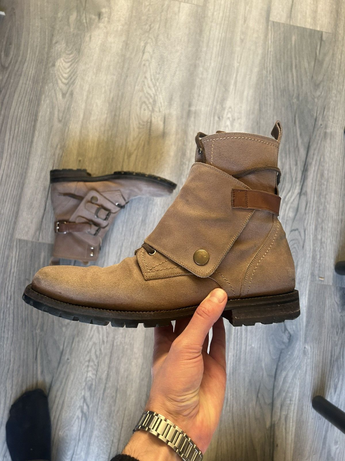 Dolce & Gabbana Dolce & Gabbana Buckled Suede Combat Boots Size US 8 / EU 41 - 7 Thumbnail