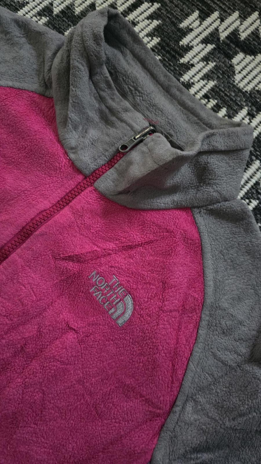 The North Face The North Face Ladies Grey/ Pink 1/4 zip fleece, Large Size L / US 10 / IT 46 - 2 Thumbnail