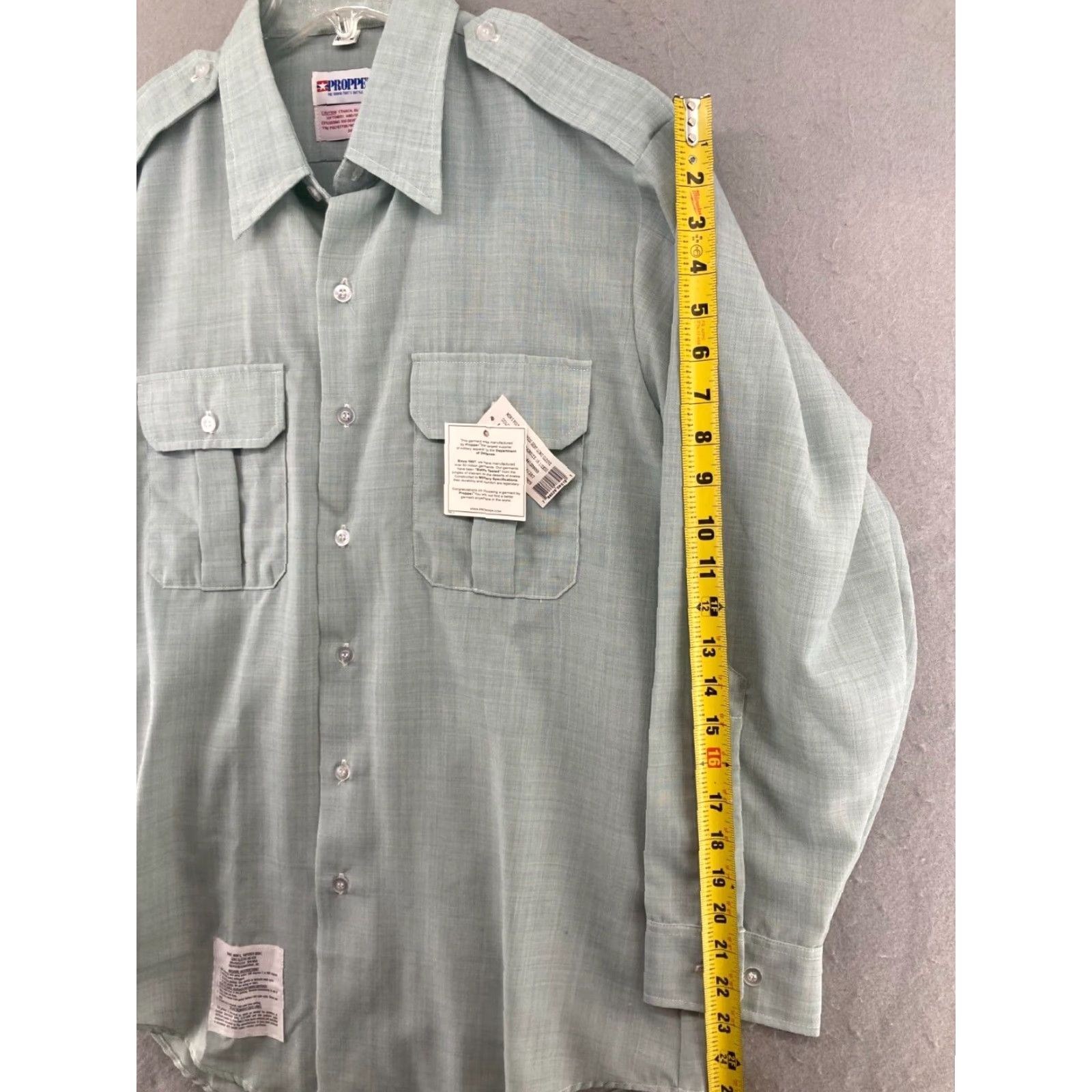 Propper PROPPER Mens Military Shirt Button-Up Long Sleeve Green Wool Blend NWT 16.5/32 Casual Seasoned Ready-to-Wear Mens Size US L / EU 52-54 / 3 - 6 Thumbnail