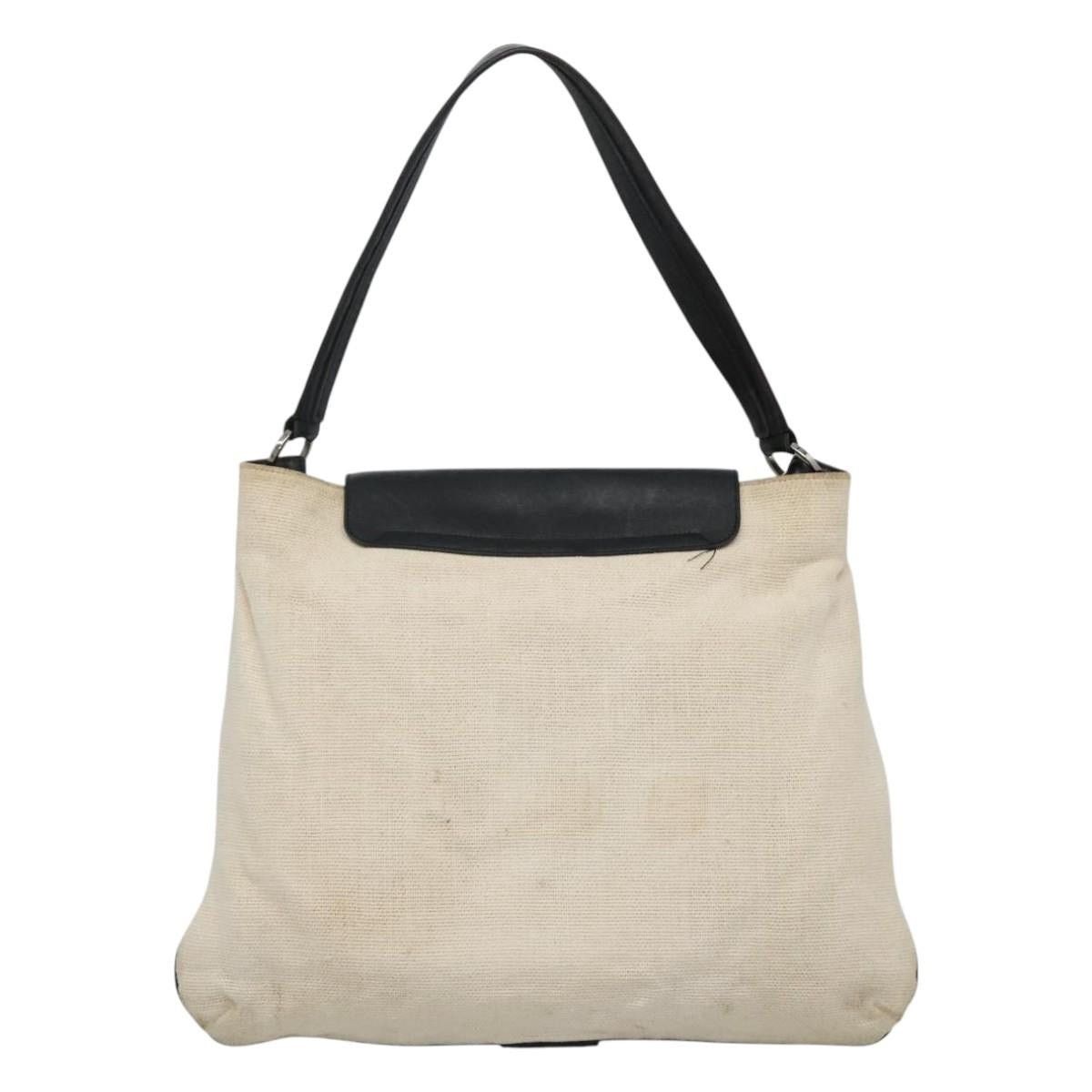 Gucci GUCCI Shoulder Bag Canvas Leather White Black Size ONE SIZE - 3 Thumbnail