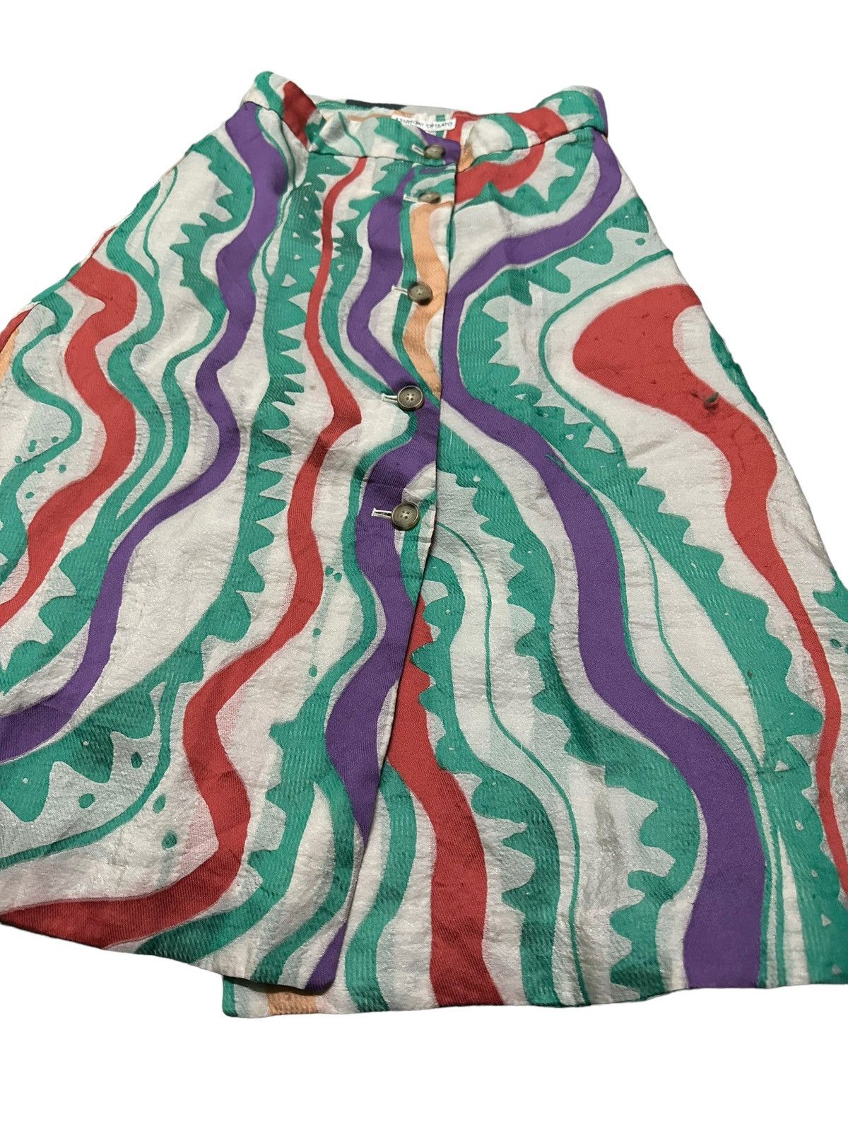 Tsumori Chisato Tsumori Chisato multicolor pucci button up skirt Size 24" / US 00 / IT 34 - 3 Thumbnail