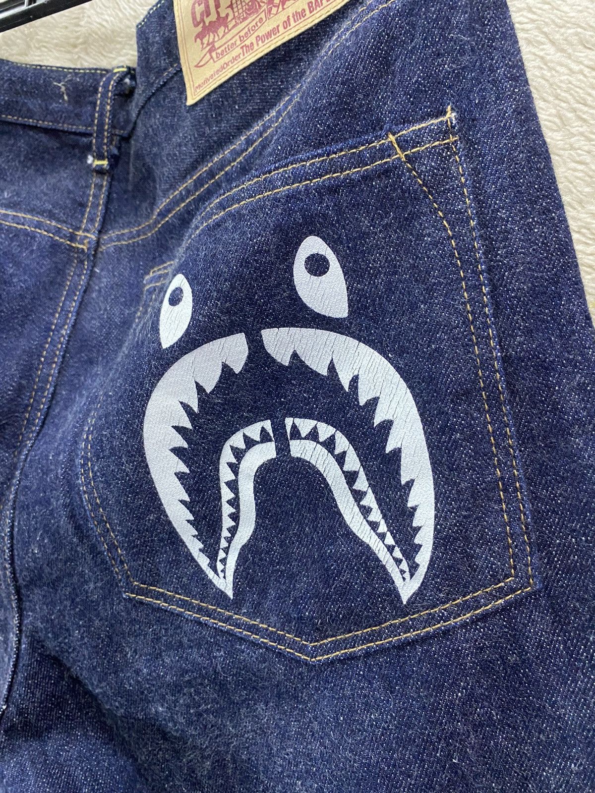 Bape BAPE STA X BAPE SHARK SELVEDGE JEANS Size US 32 / EU 48 - 7 Thumbnail