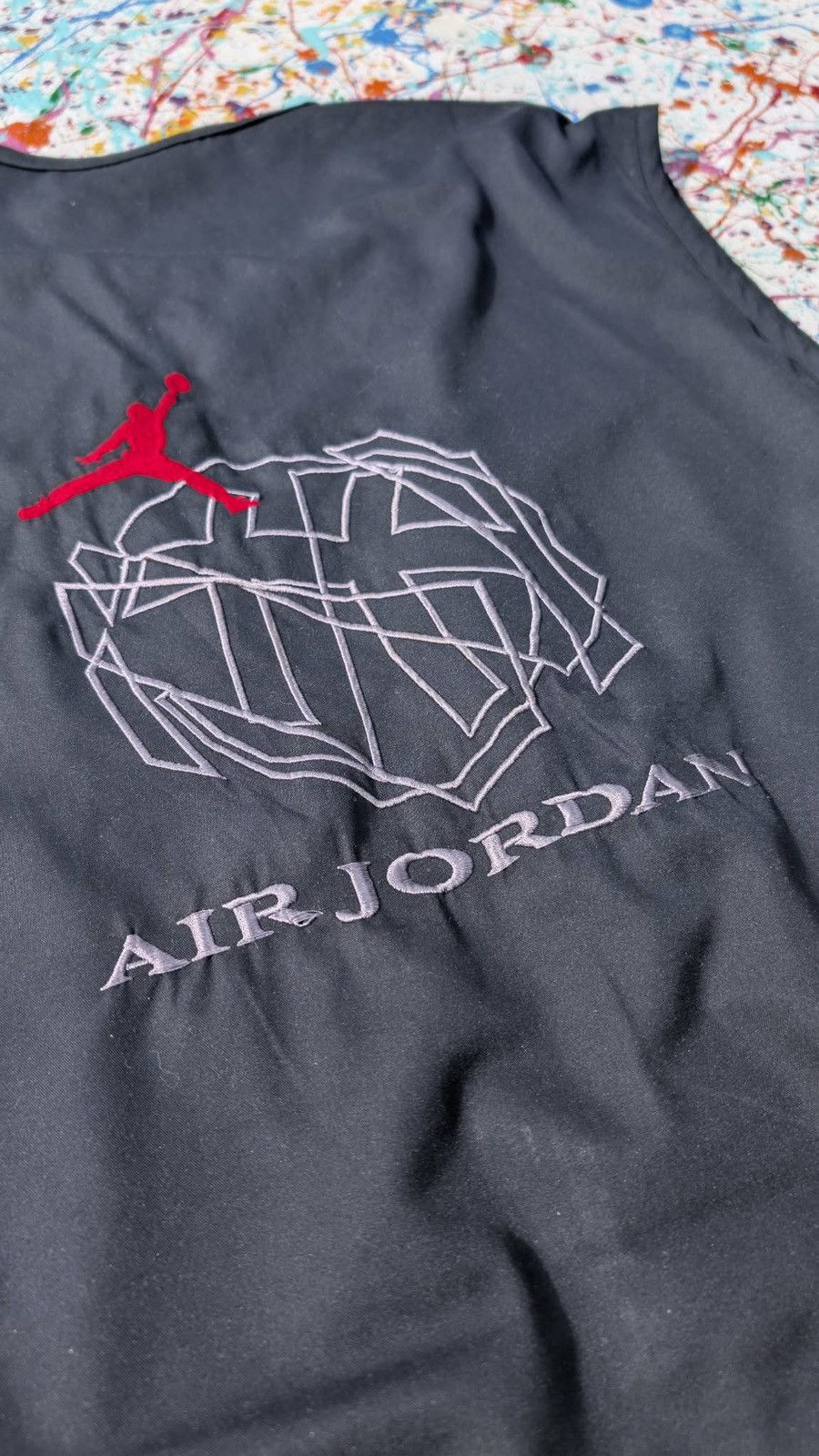 Nike Vintage 90s Nike air Jordan vest gilet sleeveless black red Size US S / EU 44-46 / 1 - 13 Thumbnail