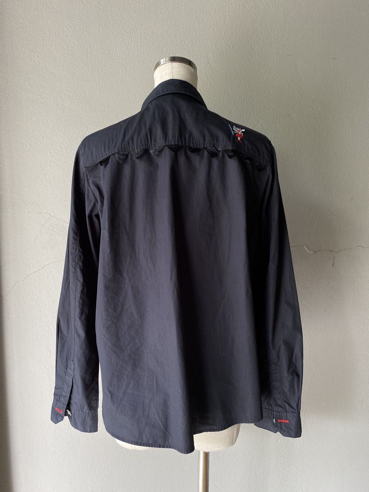 Designer × Japanese Brand OLLEBOREBLA Black Long-Sleeve Shirt Size M / US 6-8 / IT 42-44 - 15 Thumbnail