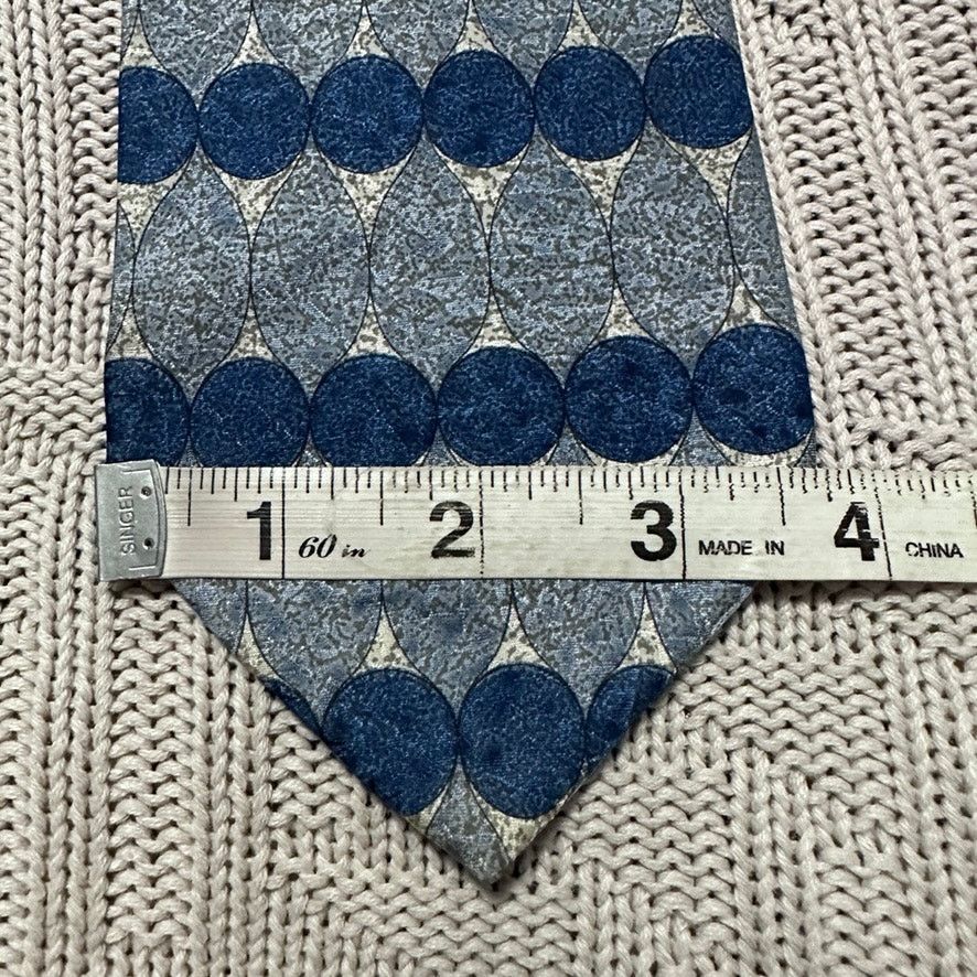 Oleg Cassini Vintage Oleg Cassini blue abstract horizontal stripe tie Size ONE SIZE - 5 Thumbnail