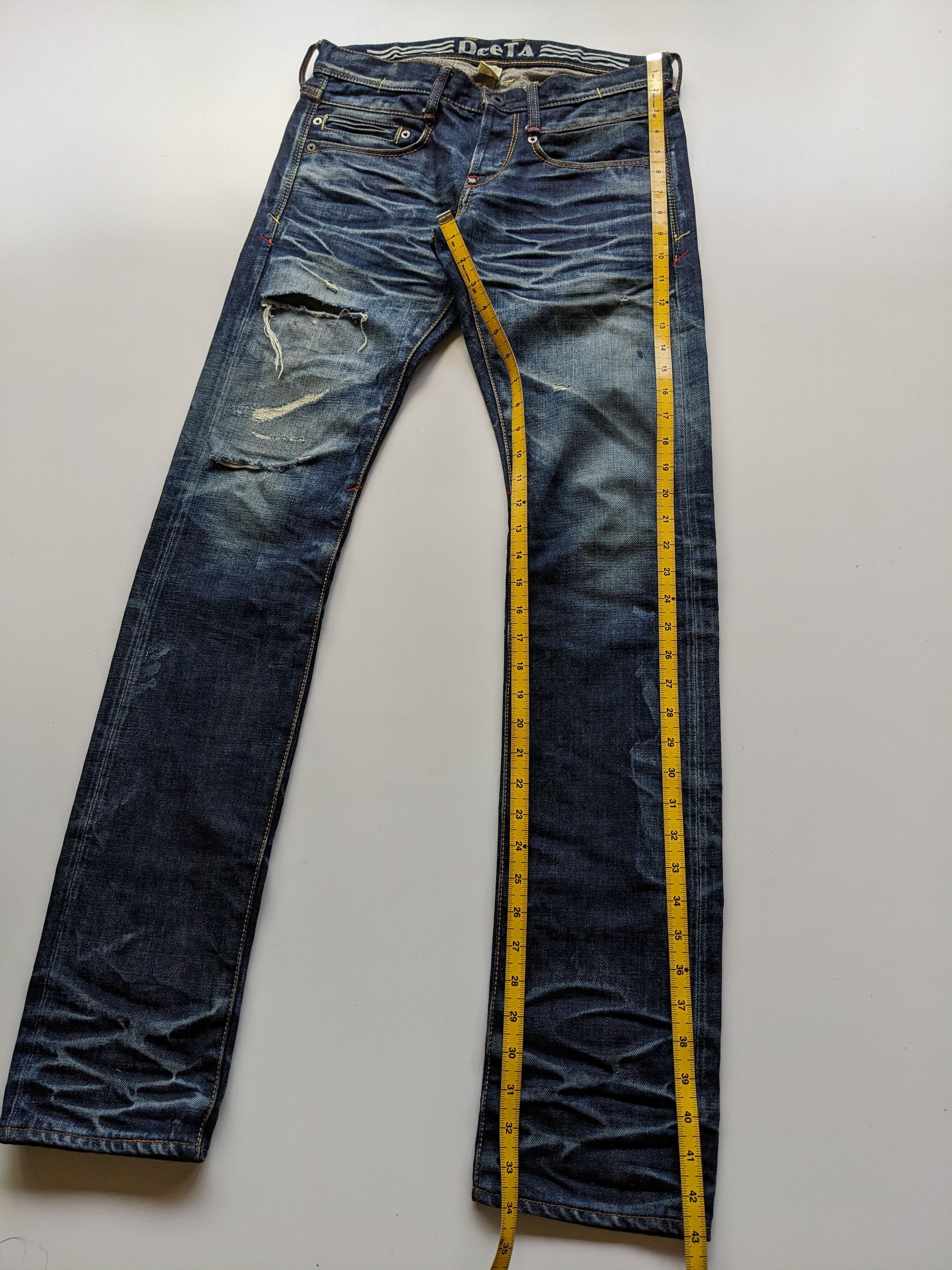 Japanese Brand Deeta faded clawmark indigo jeans Size US 30 / EU 46 - 13 Thumbnail