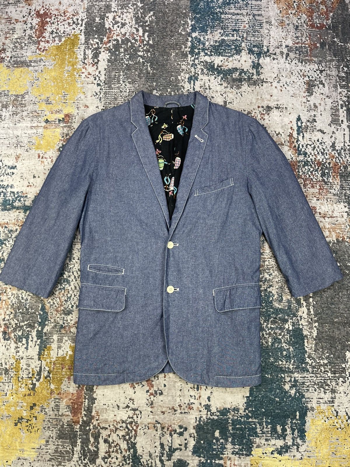 Denime Denime Japan Quarter Sleeve Blazer Jackets Size US M / EU 48-50 / 2 - 1 Thumbnail