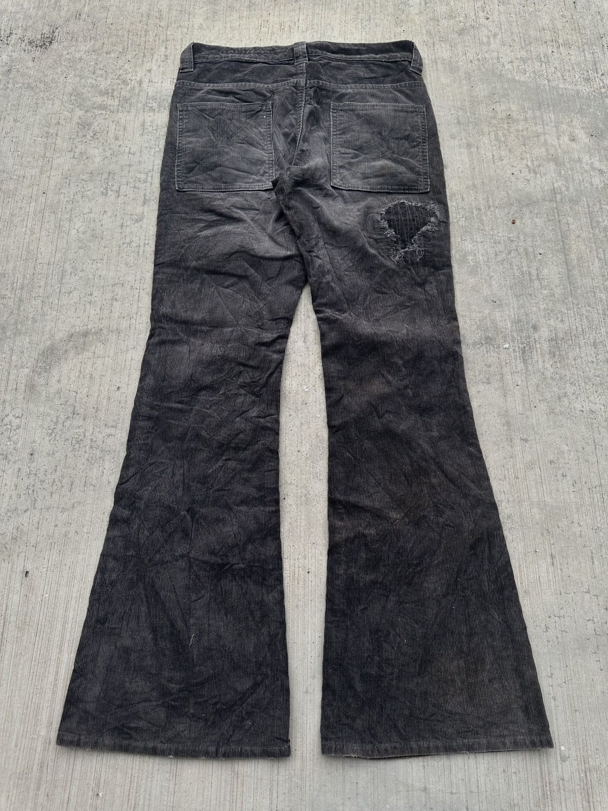 If Six Was Nine 2000s Rare Da-Ri X Pink Liberta patchwork corduroy flare Size US 30 / EU 46 - 2 Thumbnail
