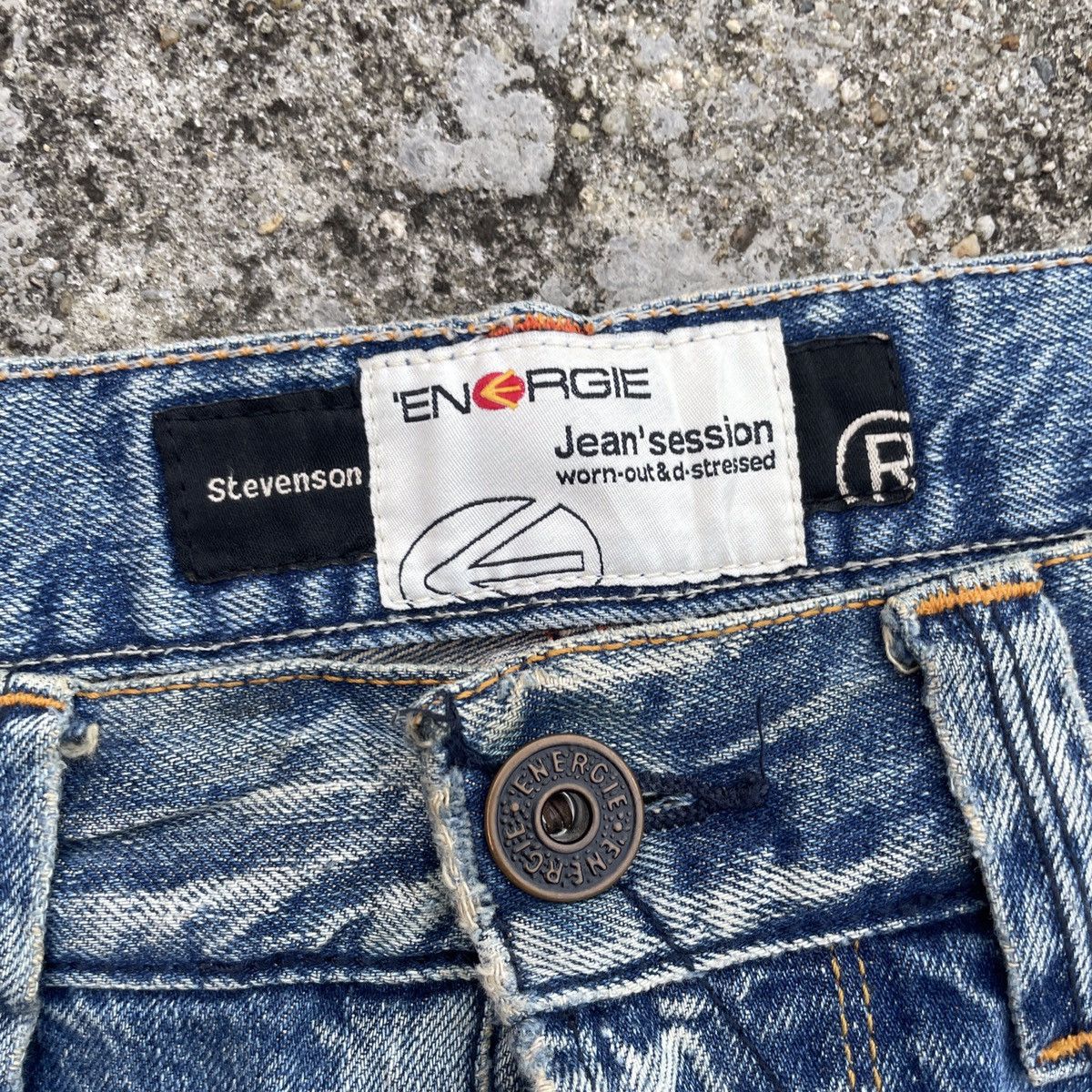 Energie Vintage Stevenson Energie Distressed Denim Jeans Size US 33 - 5 Thumbnail
