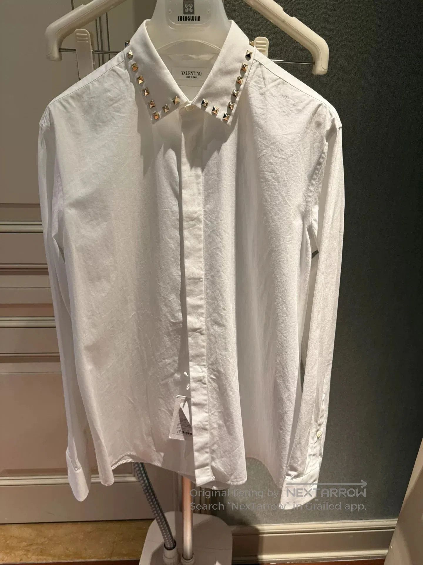 Valentino Valentino Rockstud White Shirt. Size US M / EU 48-50 / 2 - 7 Thumbnail