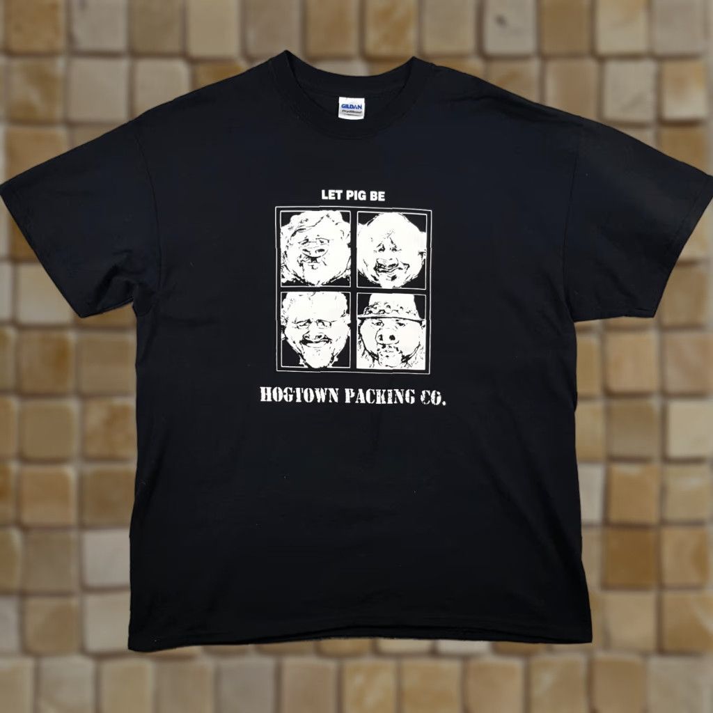 Gildan VINTAGE Gildan Hogtown Packing Co Pig Piggy Blues Metal T-Shirt Adult XL Black Music Grunge 90s Y2K Mens Size US XL / EU 56 / 4 - 1 Thumbnail