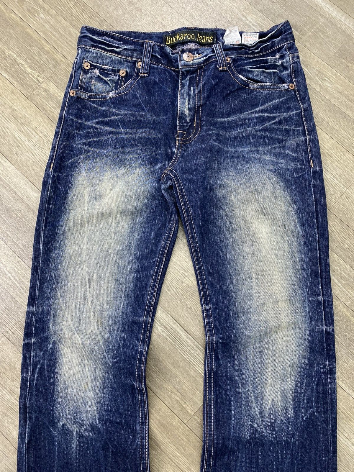 If Six Was Nine 2000s Buckaroo Distressed Faded Kmrii Lgb Punk Style Jeans Size US 34 / EU 50 - 4 Thumbnail