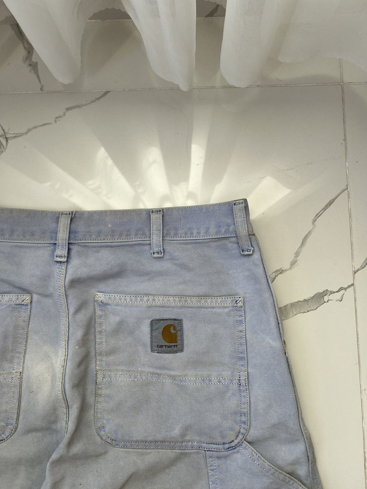 Carhartt × Vintage 90's CARHARTT SIGNLE KNEE SHORTS DISTRESSED THRASHED Y2K Size US 34 / EU 50 - 5 Thumbnail