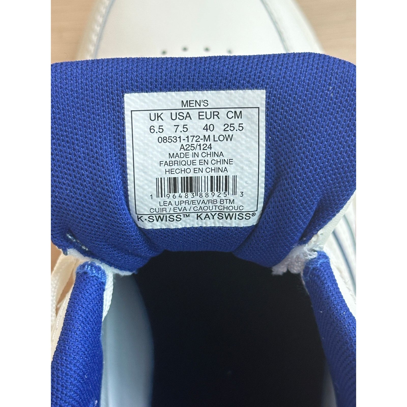 K-Swiss K-SWISS Si-18 International White Sneaker Size 8M - NEW Size US 7.5 / EU 40-41 - 7 Thumbnail