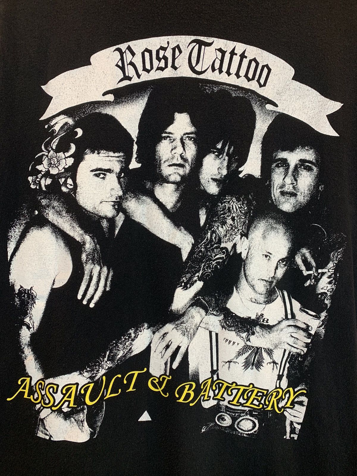Band Tees × Vintage *RARE* Vintage Rose Tattoo Assault & Battery Band Art Shirt Size US M / EU 48-50 / 2 - 2 Thumbnail