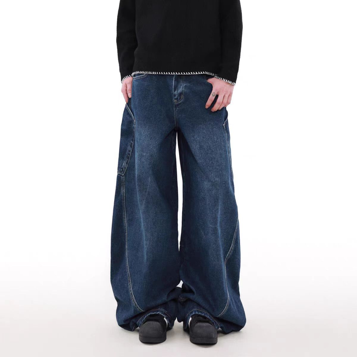 Japanese Brand × Jean Vintage Big Pocket Machete Loose Jeans Size US 32 / EU 48 - 2 Thumbnail