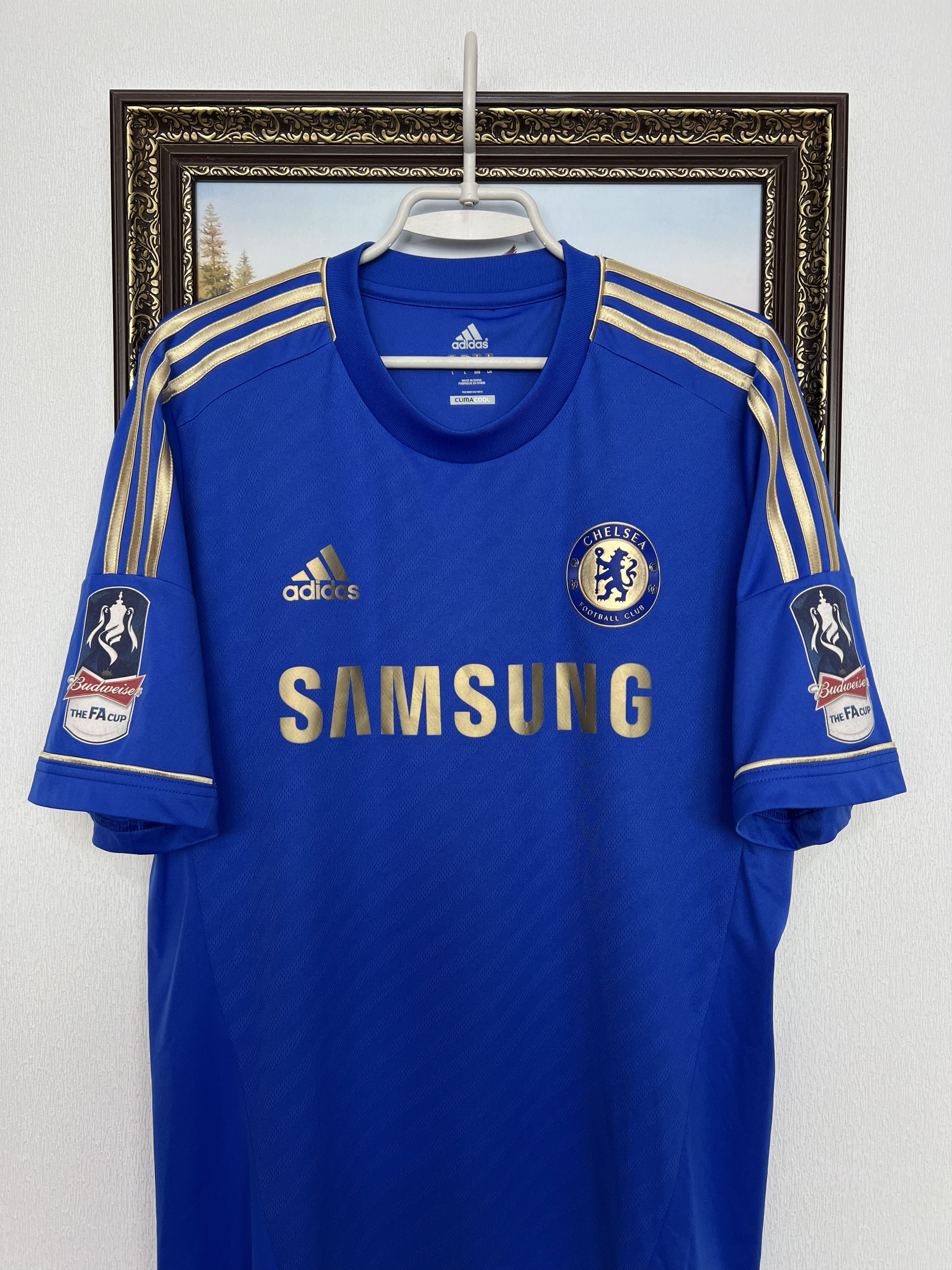 Adidas Chelsea football shirt Soccer #9 Torres Issue Cup Jersey Size US L / EU 52-54 / 3 - 4 Thumbnail