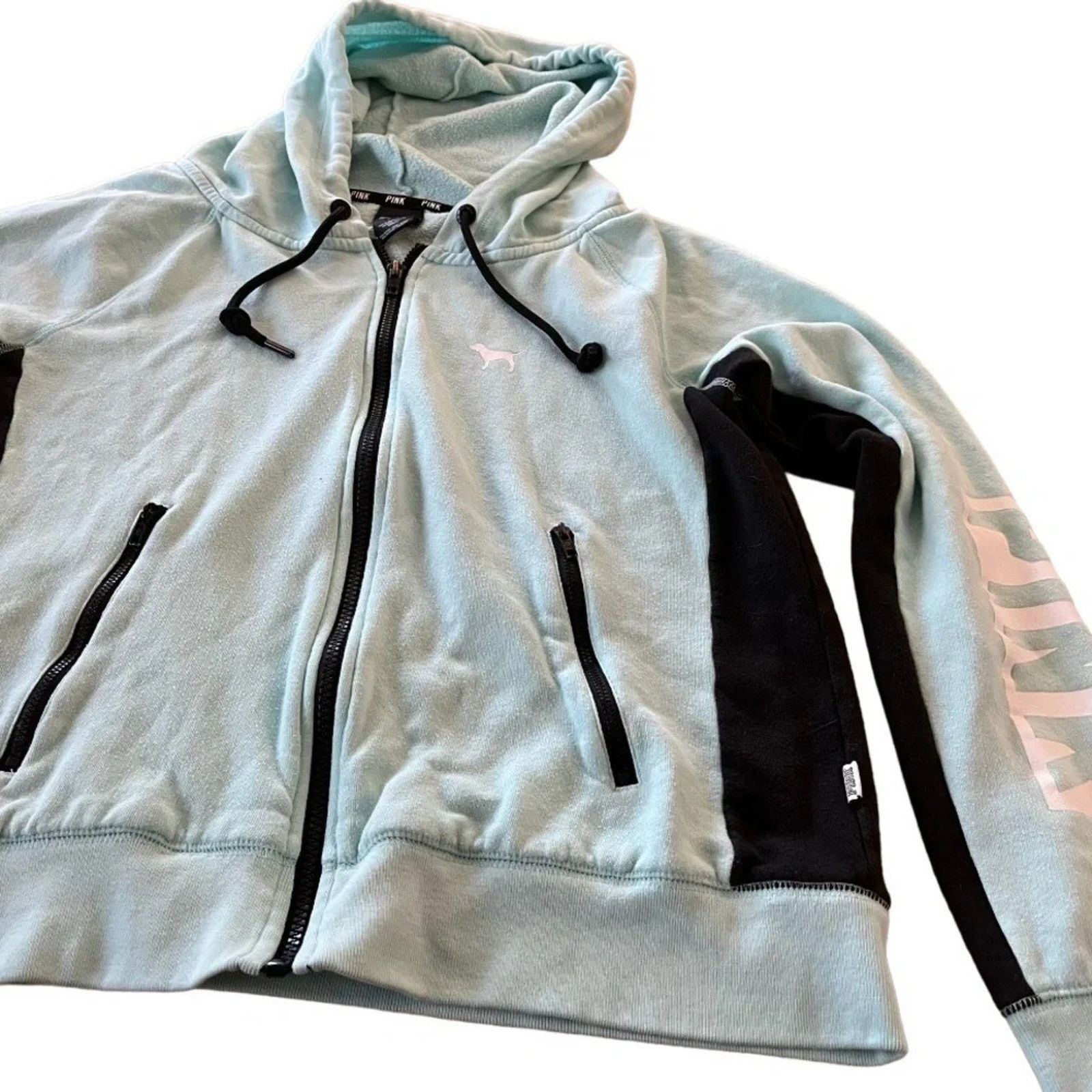 Pink Pink two tone hoodie, size Large with two front pockets. Size L / US 10 / IT 46 - 1 Thumbnail