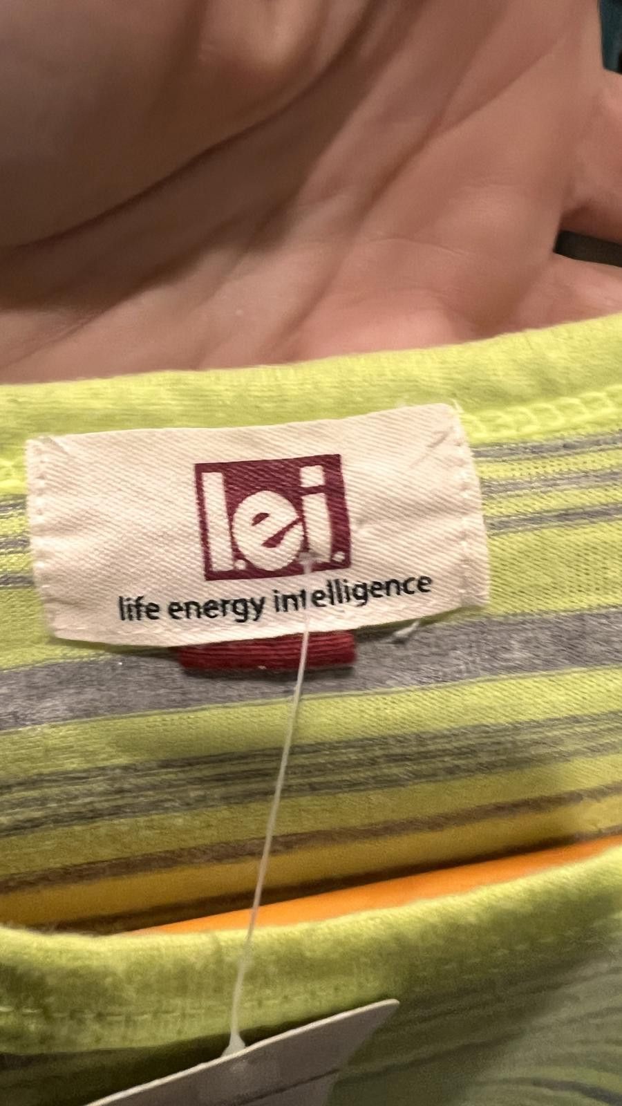 L.E.I. LEI Striped Long Sleeve Top - Bright Yellow Size L / US 10 / IT 46 - 3 Thumbnail