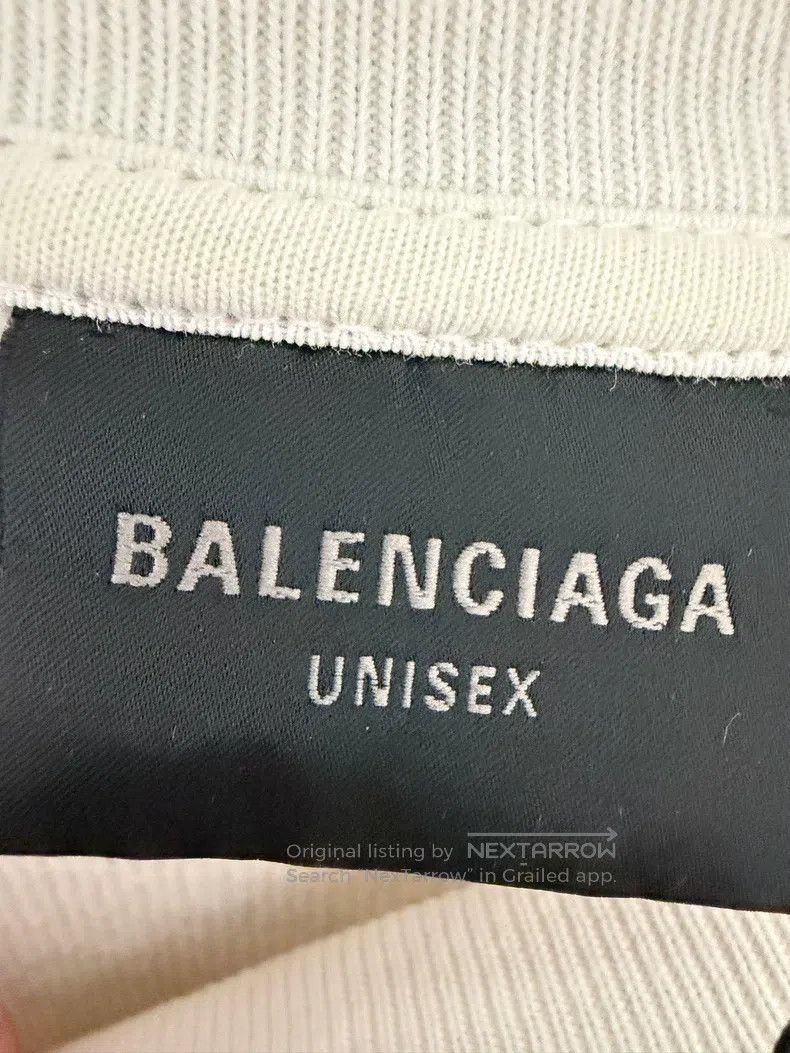Balenciaga Balenciaga White Scissor and Wheat Logo Sweatshirt Size US L / EU 52-54 / 3 - 3 Thumbnail