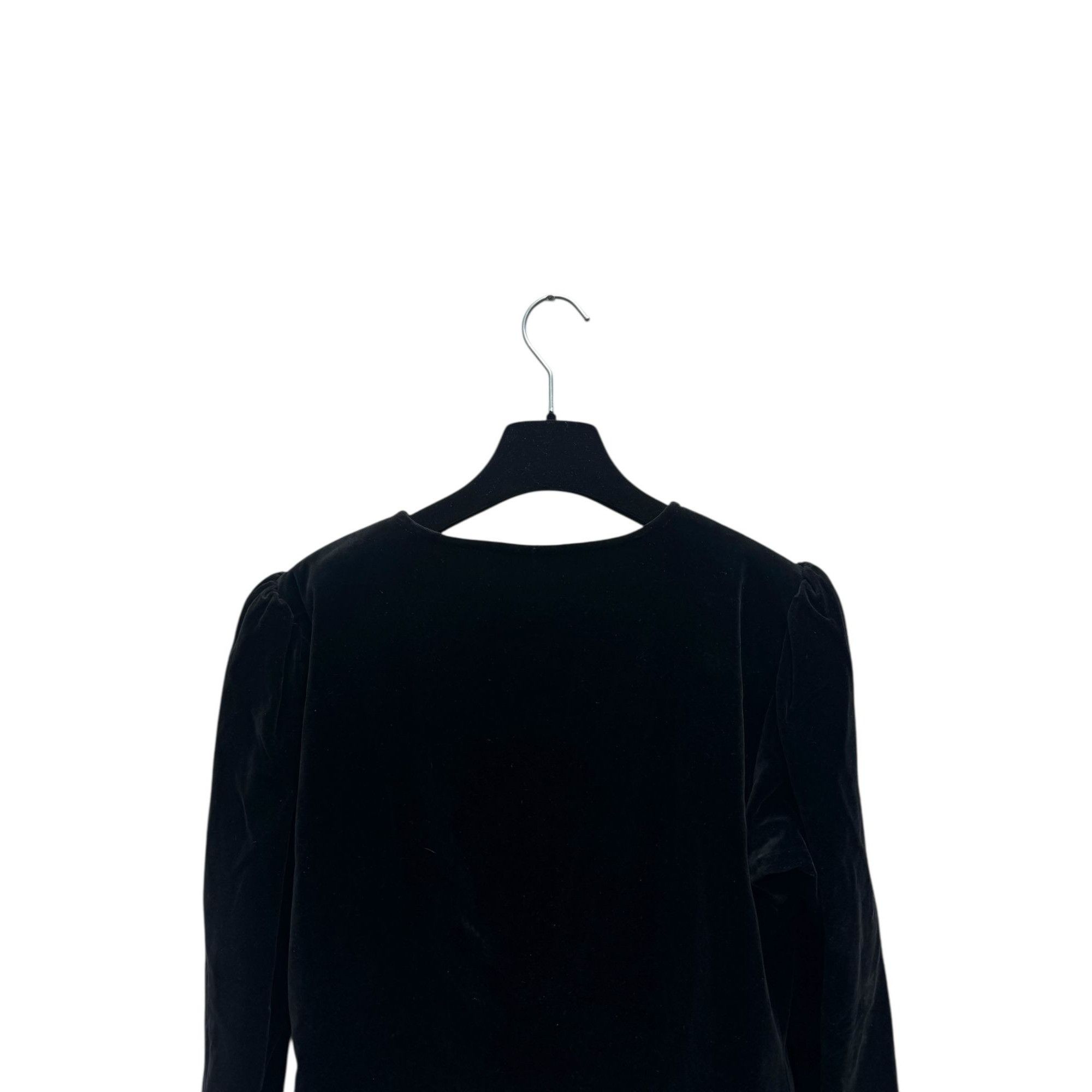 Yves Saint Laurent Black Velvet Corduroy Dress Size M / US 6-8 / IT 42-44 - 6 Thumbnail