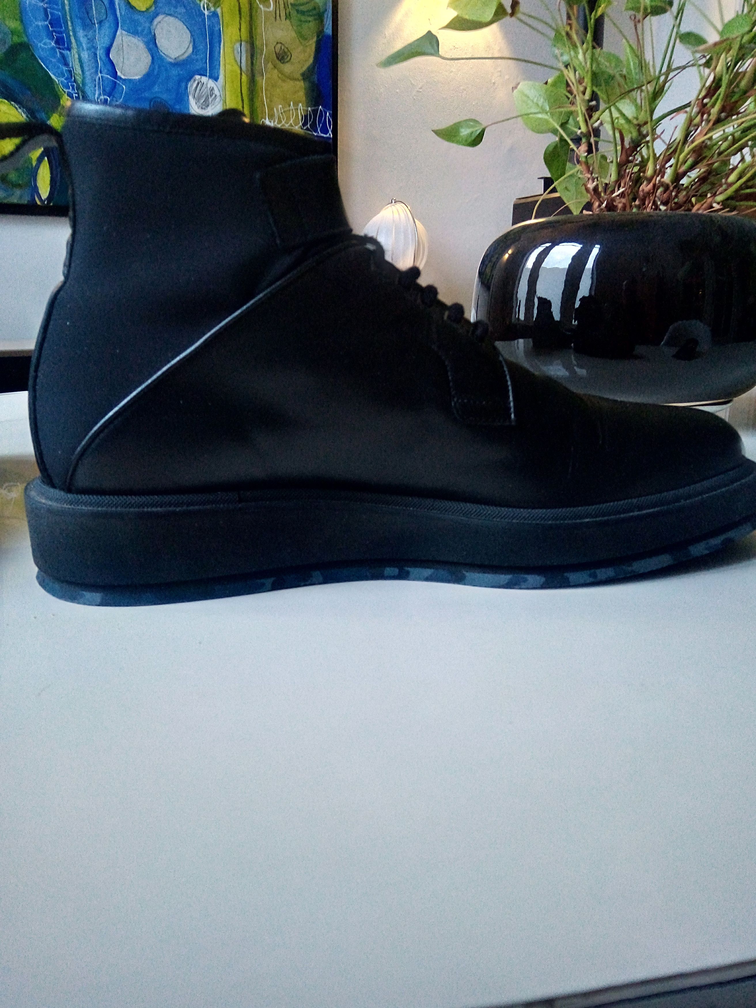 image of Alberto Guardiani Lace-Up Leather Boots in Black, Men's (Size 7)