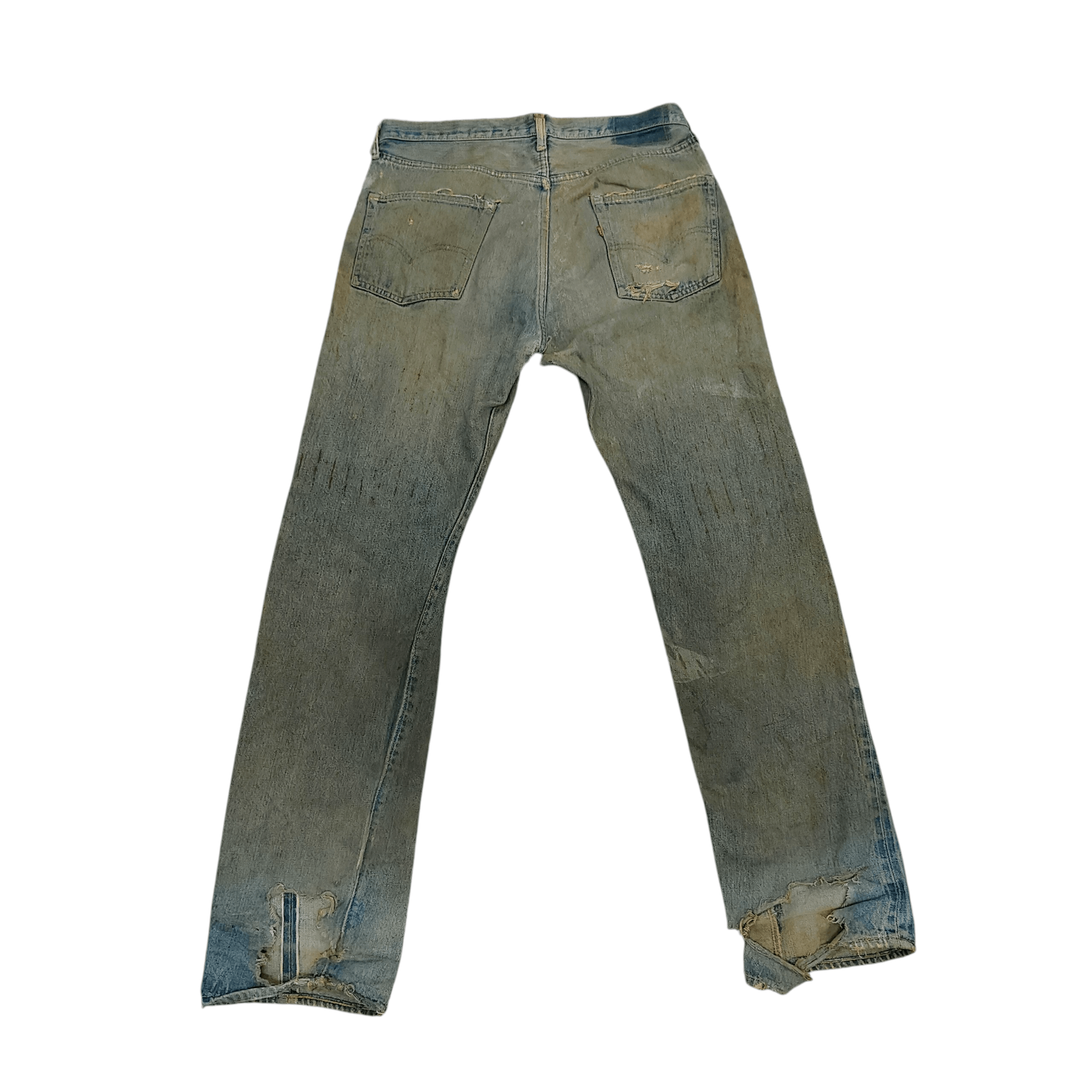 Levi's True Vintage 70s Levi's 501 Selvedge Distressed Ripped Jean Size US 34 / EU 50 - 2 Thumbnail