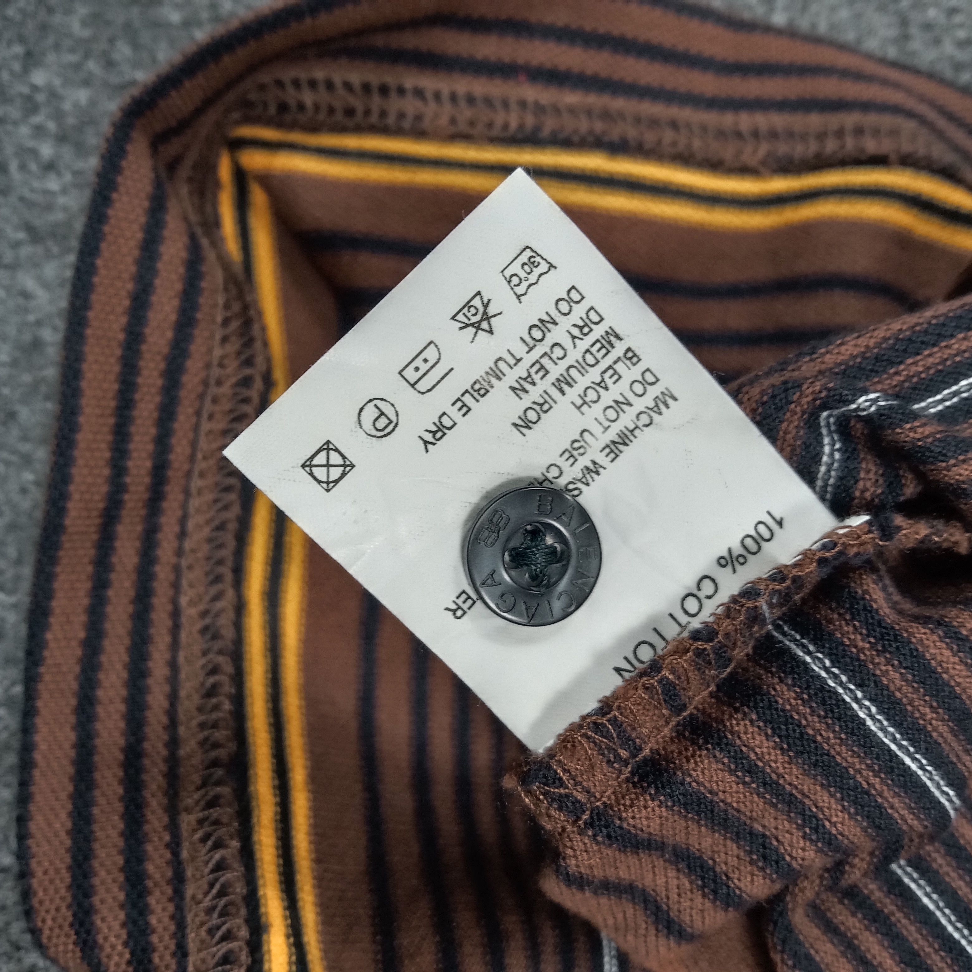 Balenciaga Balenciaga Designer Striped Polos C294N8 Size US L / EU 52-54 / 3 - 6 Thumbnail
