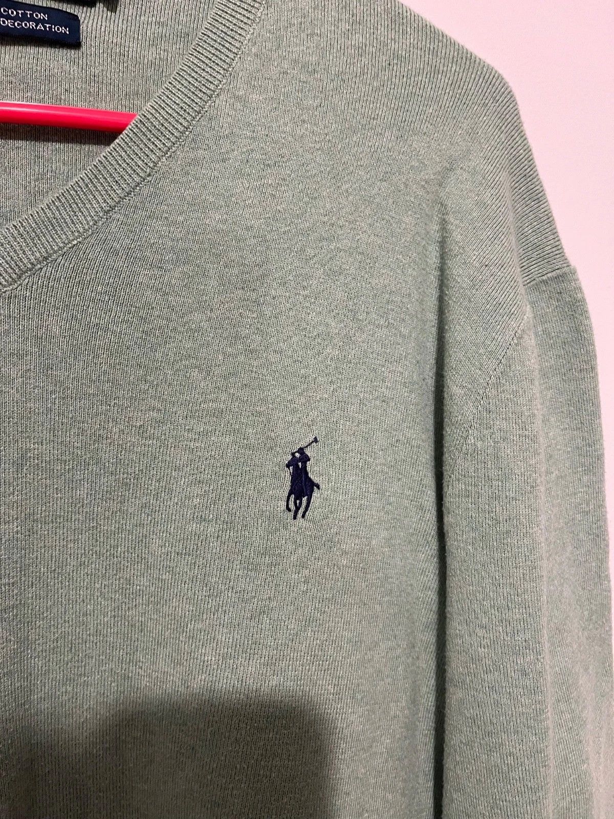 Polo Ralph Lauren Polo Ralph Lauren Sweater Men's L Green Pima Cotton V-Neck Size US L / EU 52-54 / 3 - 5 Thumbnail