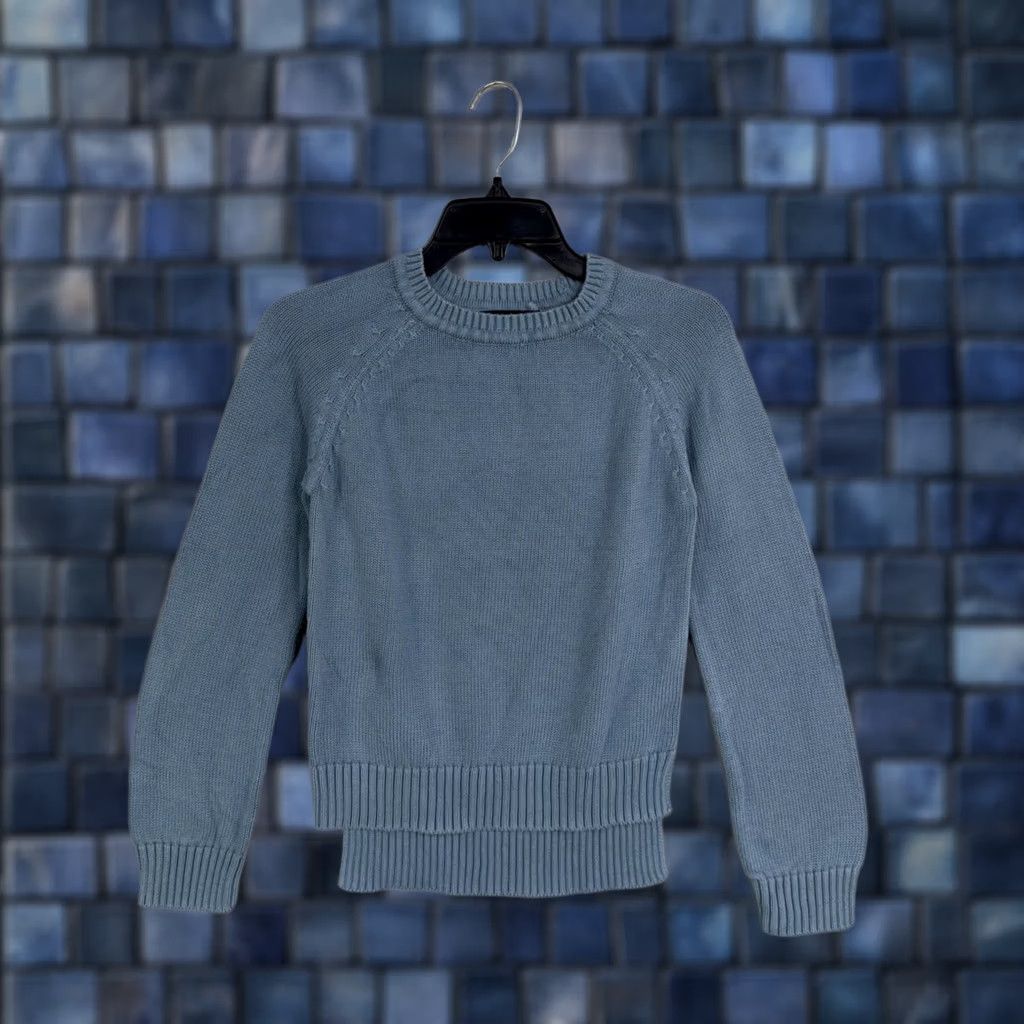 Vintage ABLE Blue Raglan Knit Sweater Womens XXS Crew Neck Casual Pullover Knit All Seasons Space: 100% Organic Cotton Size XS / US 0-2 / IT 36-38 - 1 Thumbnail