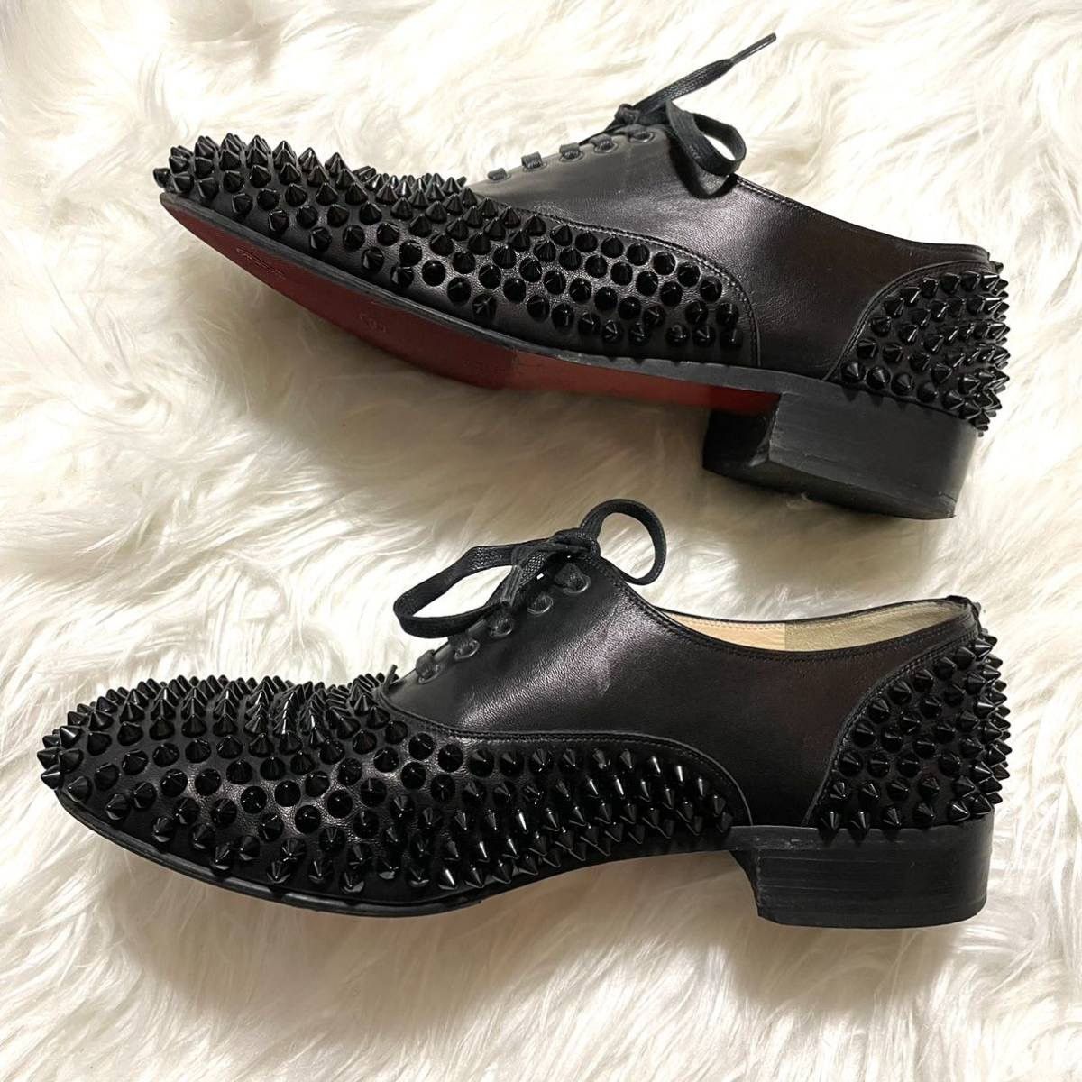 Christian Louboutin Authentic Christian Louboutin Freddie Studded Lace-Up Shoes Size US 7.5 / EU 40-41 - 4 Thumbnail