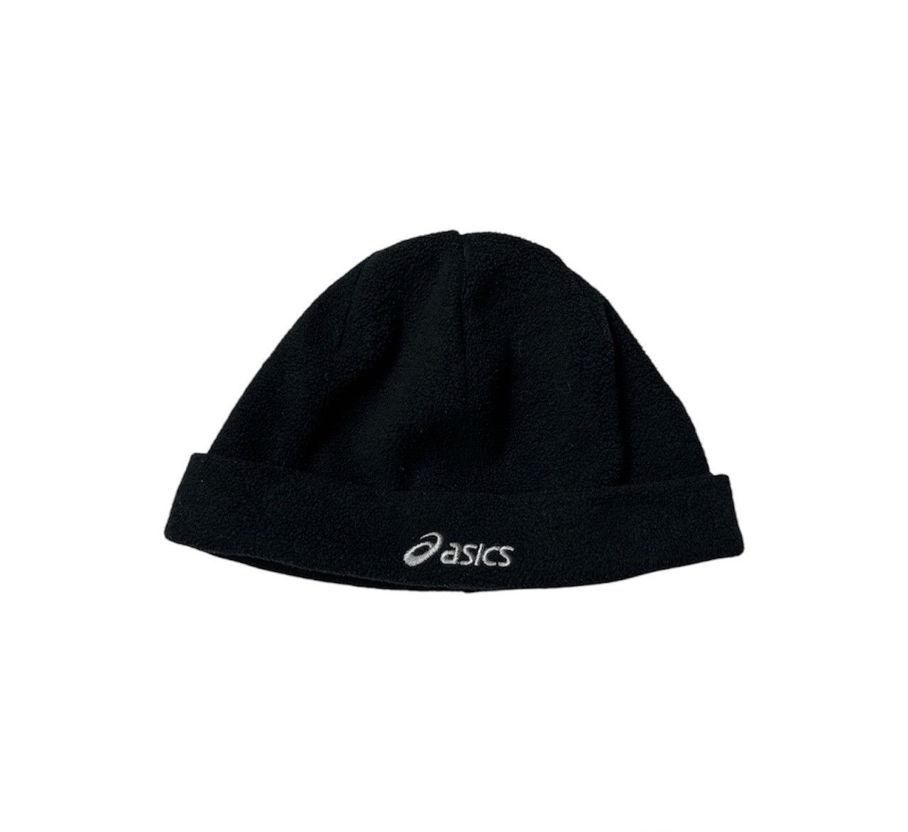 Vintage Asics fleece beanie hat sherpa logo rare y2k