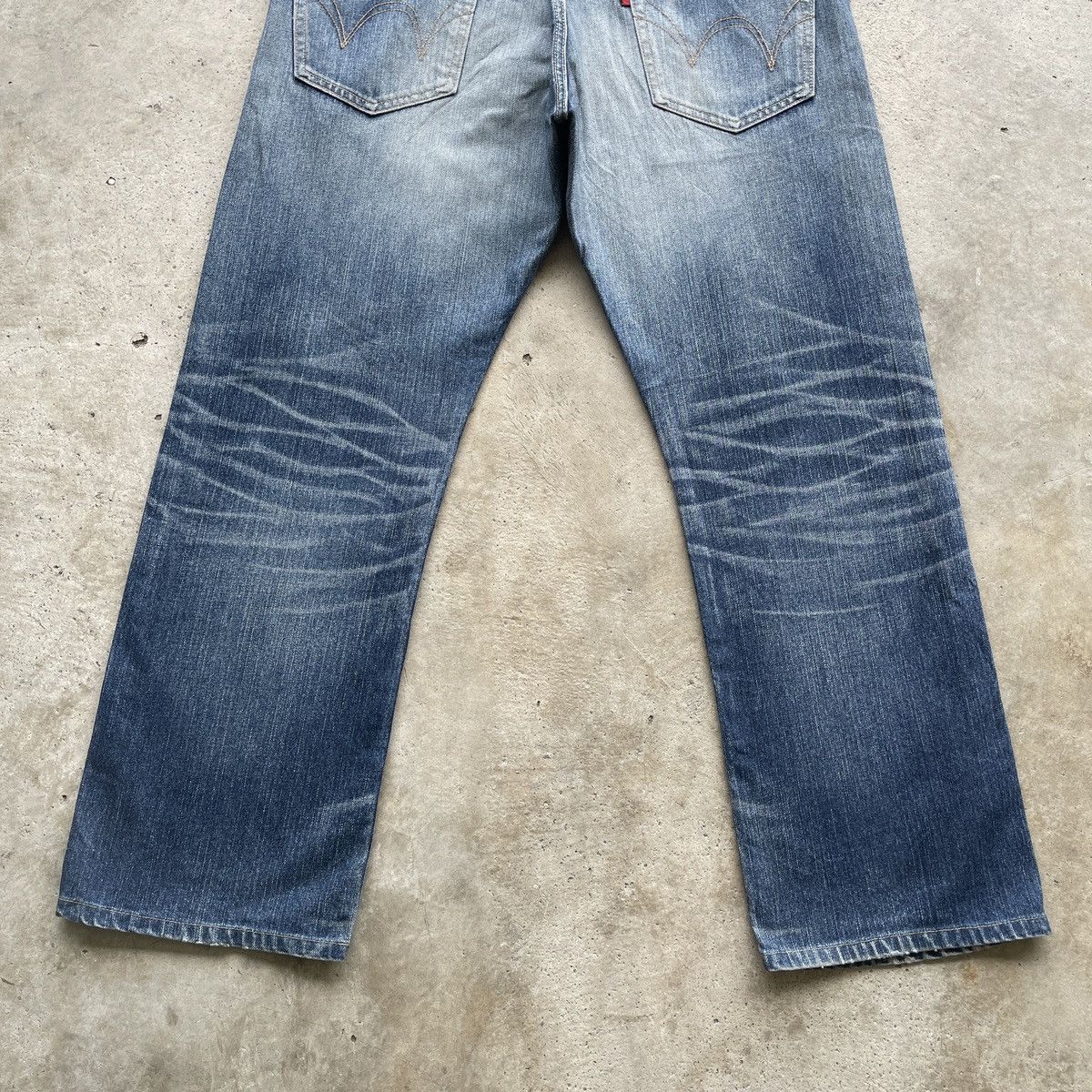 Japanese Brand Vintage Edwin Baggy Jeans Faded Denim Pants W37x30 Size US 37 - 10 Thumbnail