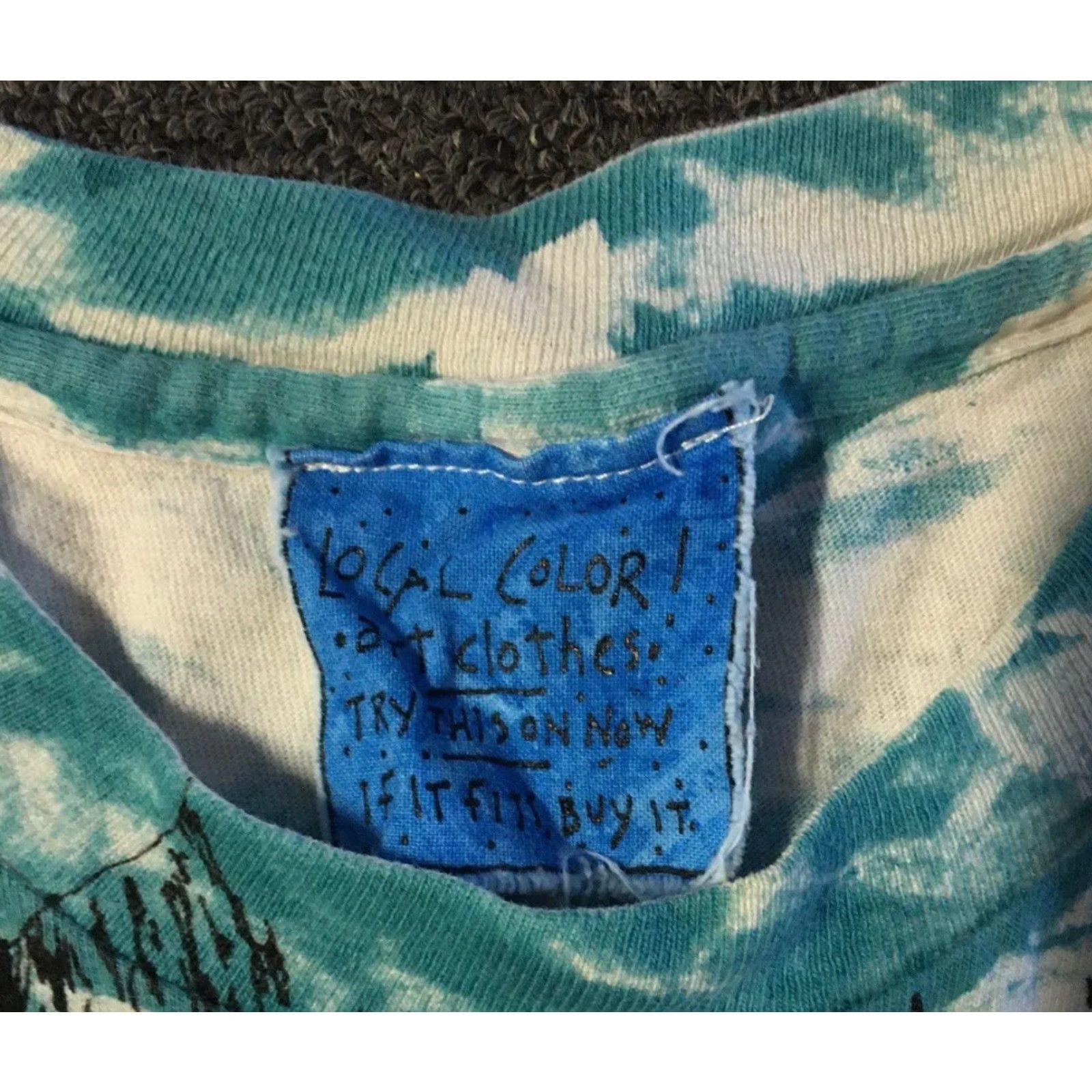 Vintage Vtg 90s Lizards All Over Print Shirt XL Blue Mens T-Shirt Short Sleeve Vintage 90s AOP Grunge Vaporwave Nature Animals Art Surf Hawaii USA 80s Decade Size US XL / EU 56 / 4 - 6 Thumbnail