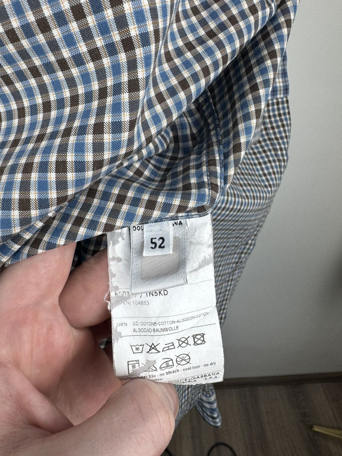 Dolce & Gabbana × Vintage Vintage Dolce Gabbana Long Sleeve Button Down Shirt size 52 Size US L / EU 52-54 / 3 - 9 Thumbnail