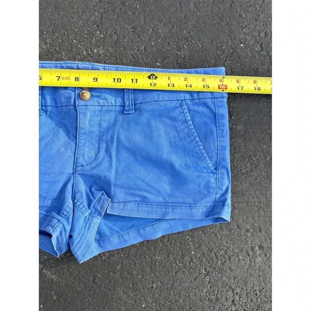 American Eagle Outfitters American Eagle Chino Shorts Womens 4 Low Rise Stretch Cuffed Size 27" / US 4 / IT 40 - 2 Thumbnail