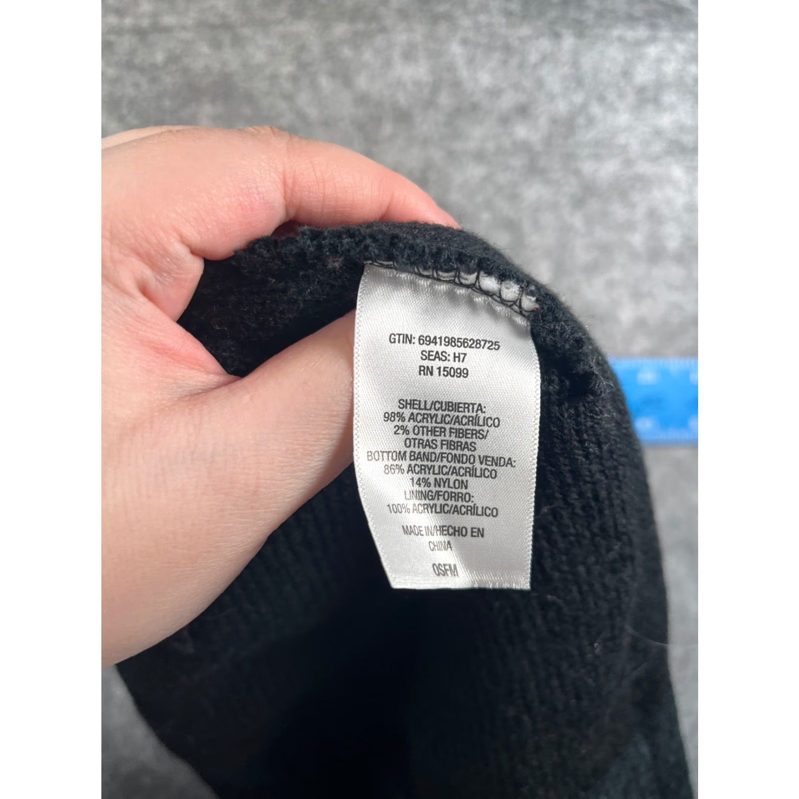 Sears Sears Beanie Adult One Size Black Fair Isle Knit Acrylic Blend Winter Ski Hat/Cap Unisex Adults Knit Beanie Men Women N/A? Size ONE SIZE - 6 Thumbnail