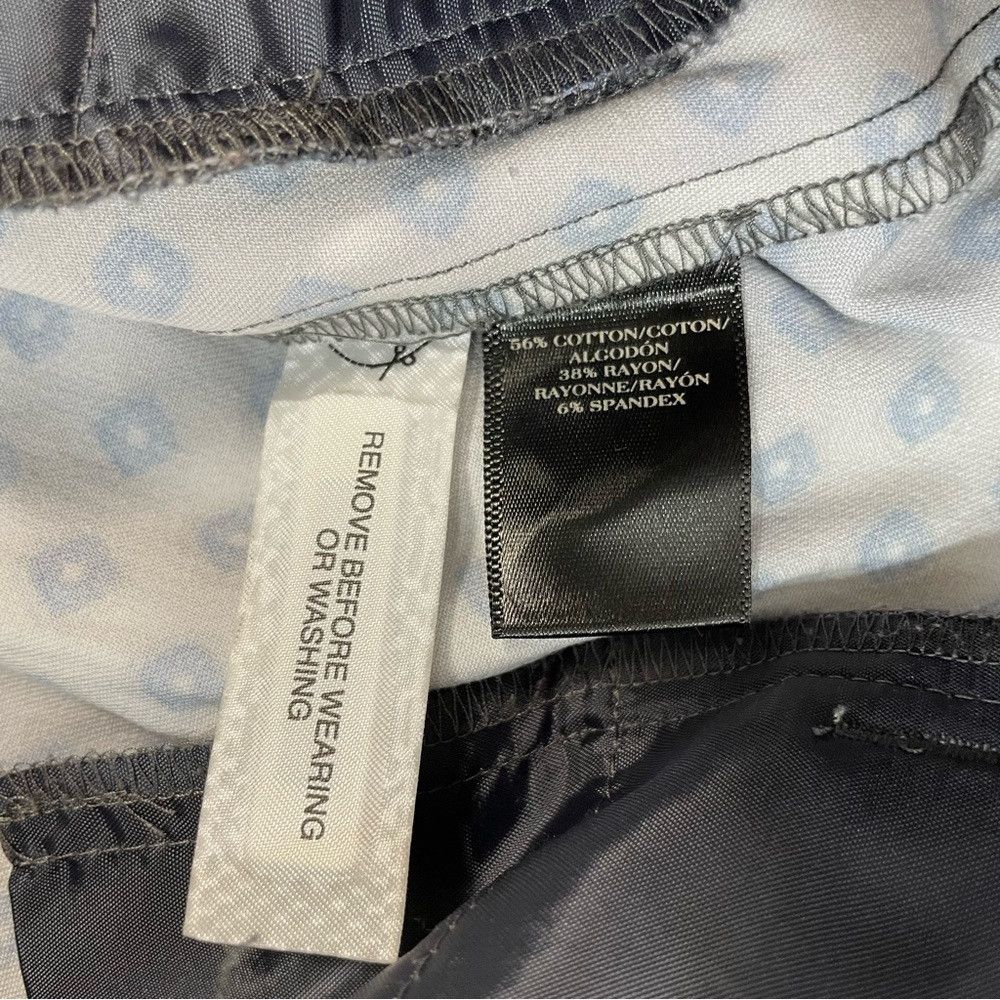Ann Taylor Ann Taylor Grey Black Diamond Print Cotton Blend Pants Size Size 32" / US 10 / IT 46 - 7 Thumbnail