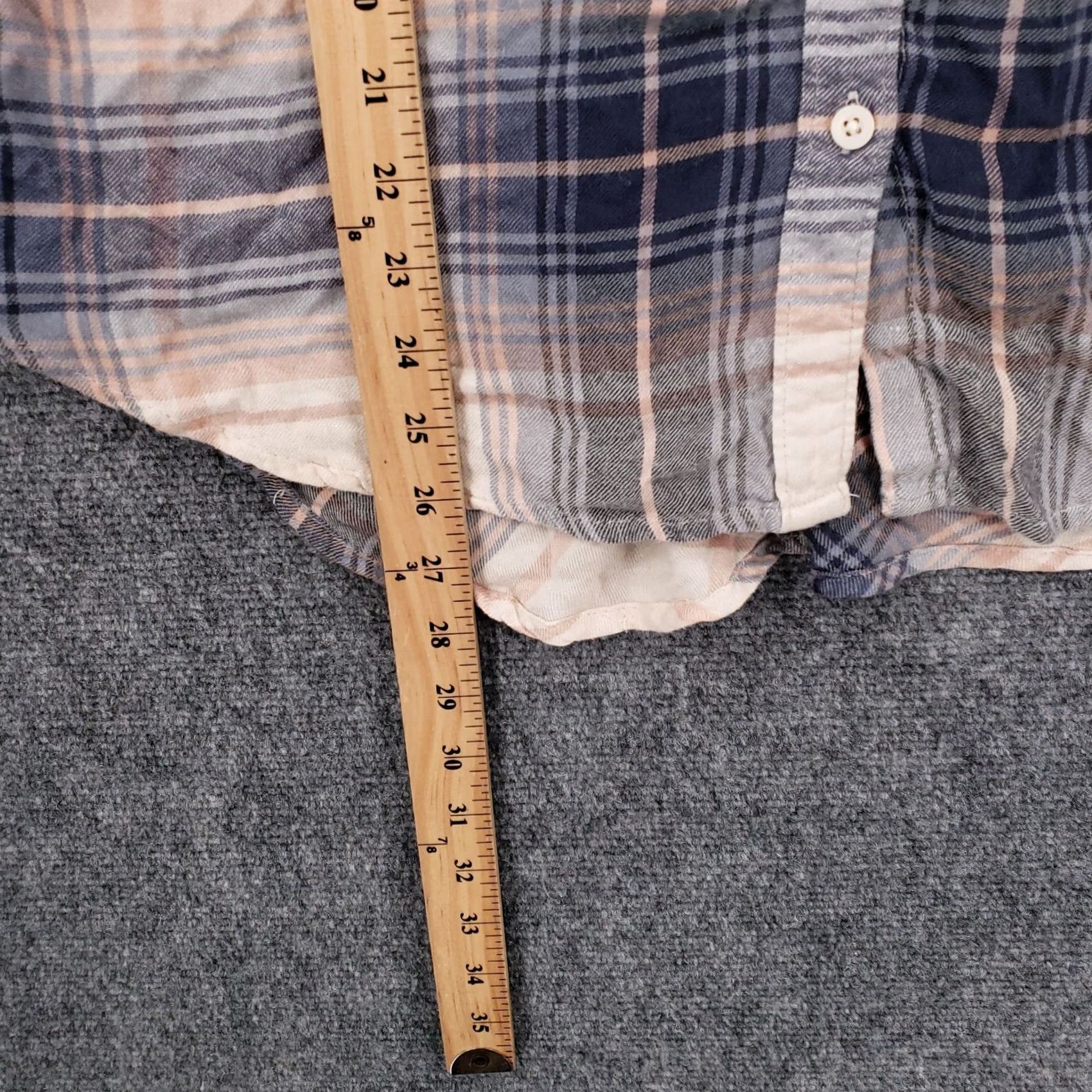 Lucky Brand Lucky Brand Shirt Womens M Medium Beige Plaid Button Up Long Sleeve Collared Size M / US 6-8 / IT 42-44 - 4 Thumbnail