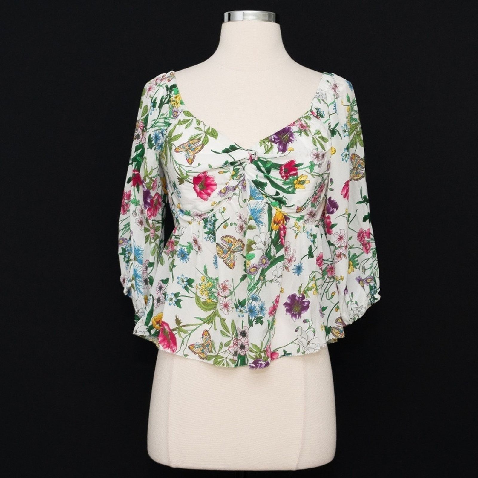 L'AGENCE L'Agence. Elena Floral Top. Size S / US 4 / IT 40 - 3 Thumbnail