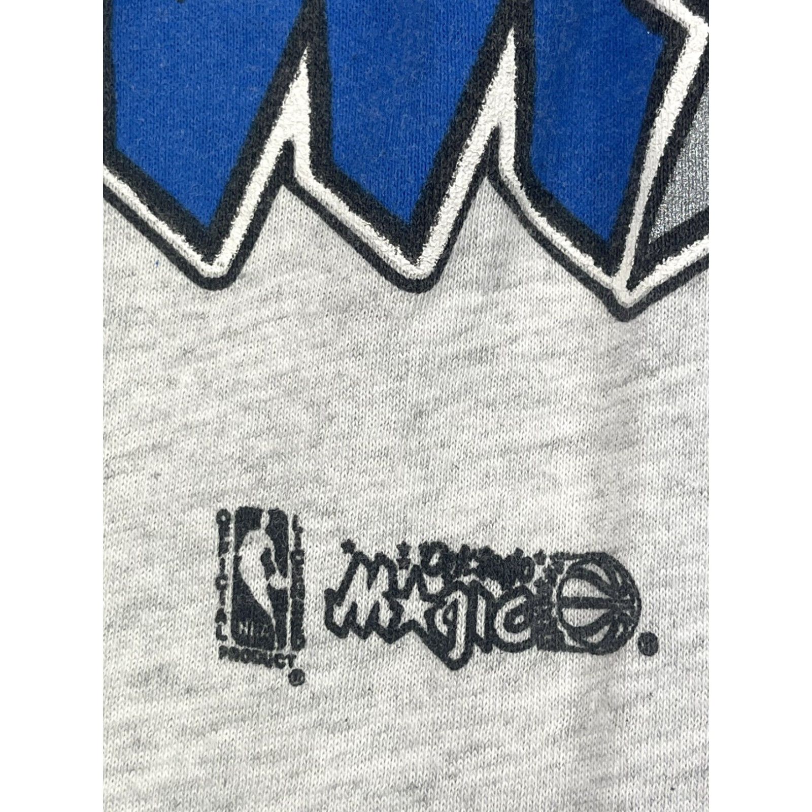 NBA VINTAGE Orlando Magic T Shirt XL 90s NBA AOP Spell Out Gray Cotton Single Stitch Men Shirts 1990s Shaquille O'Neal USA Salem Sportswear Deadstock Size US XL / EU 56 / 4 - 3 Thumbnail