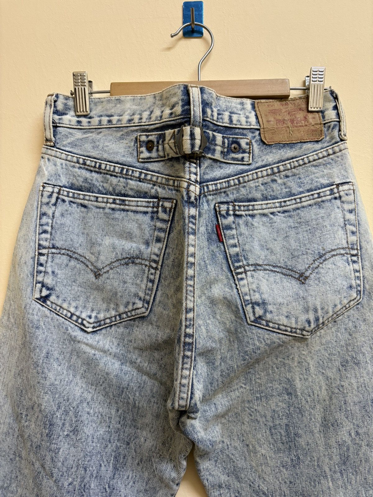 Levi's Vintage 90s Levis 701 XX Big E Back Buckle Selvedge Jeans Size US 30 / EU 46 - 4 Thumbnail