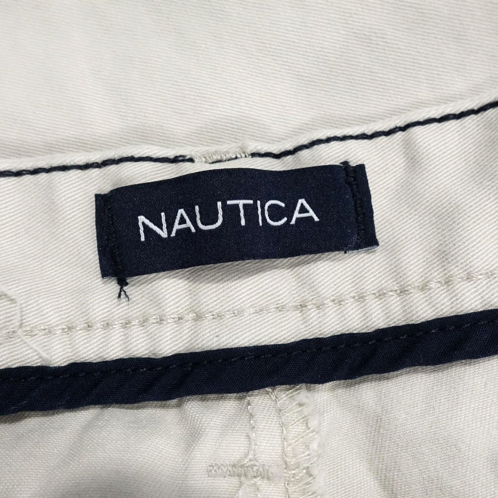 Nautica Nautica Shorts Mens 38 Beige Chino Cotton Flat Front Casual 9 Inseam Pockets Size US 38 / EU 54 - 5 Thumbnail