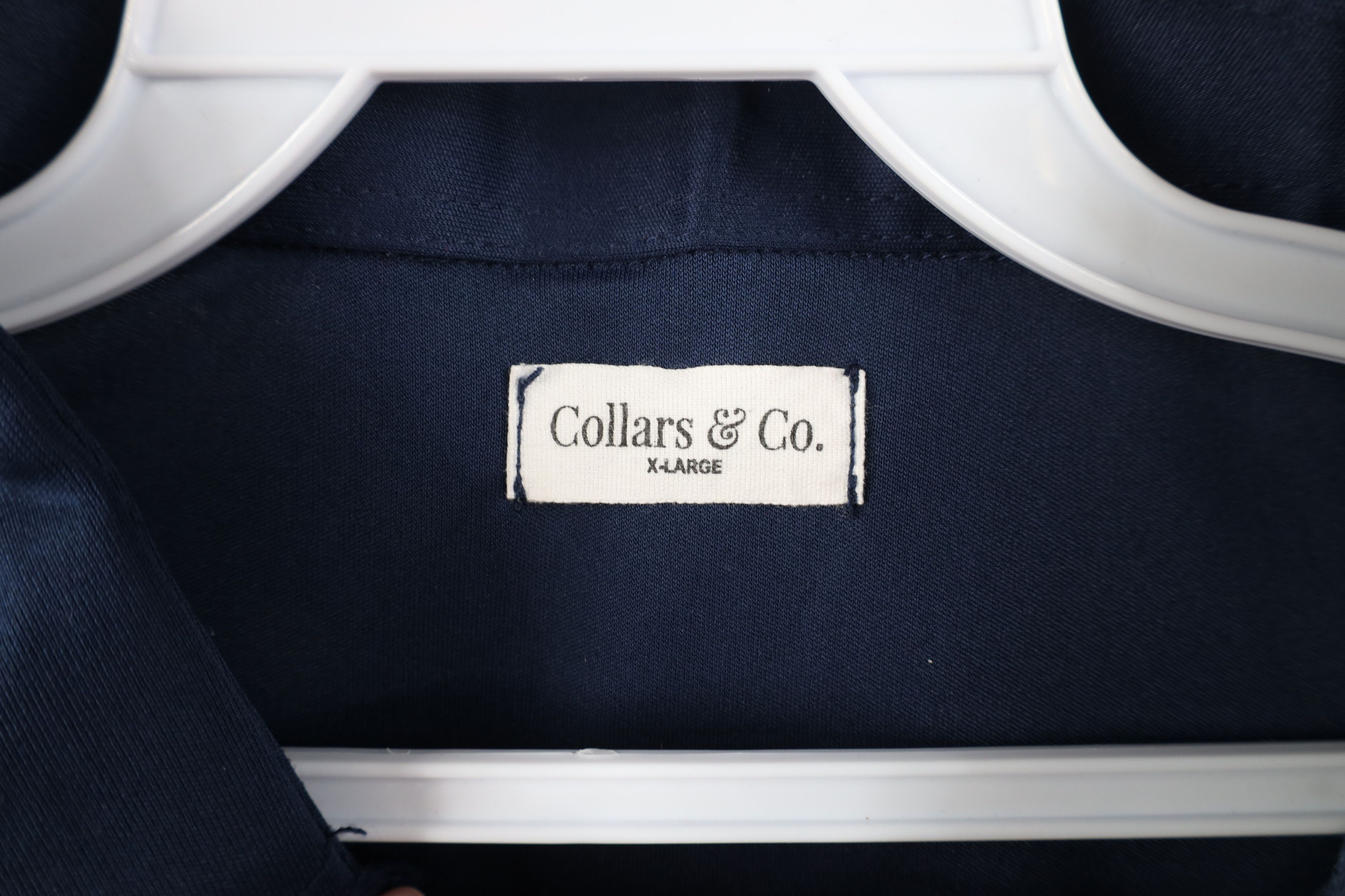 Vintage Collars and Co Performance Knit Golf Polo Shirt Navy Blue Size US XL / EU 56 / 4 - 7 Thumbnail