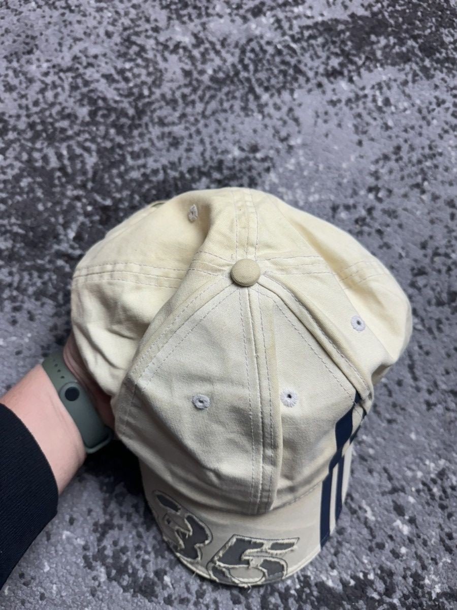Japanese Brand × Vintage Vintage Y2K Avantgarde Stripe 35 Embroidered Logo Faded Cap Size ONE SIZE - 4 Thumbnail