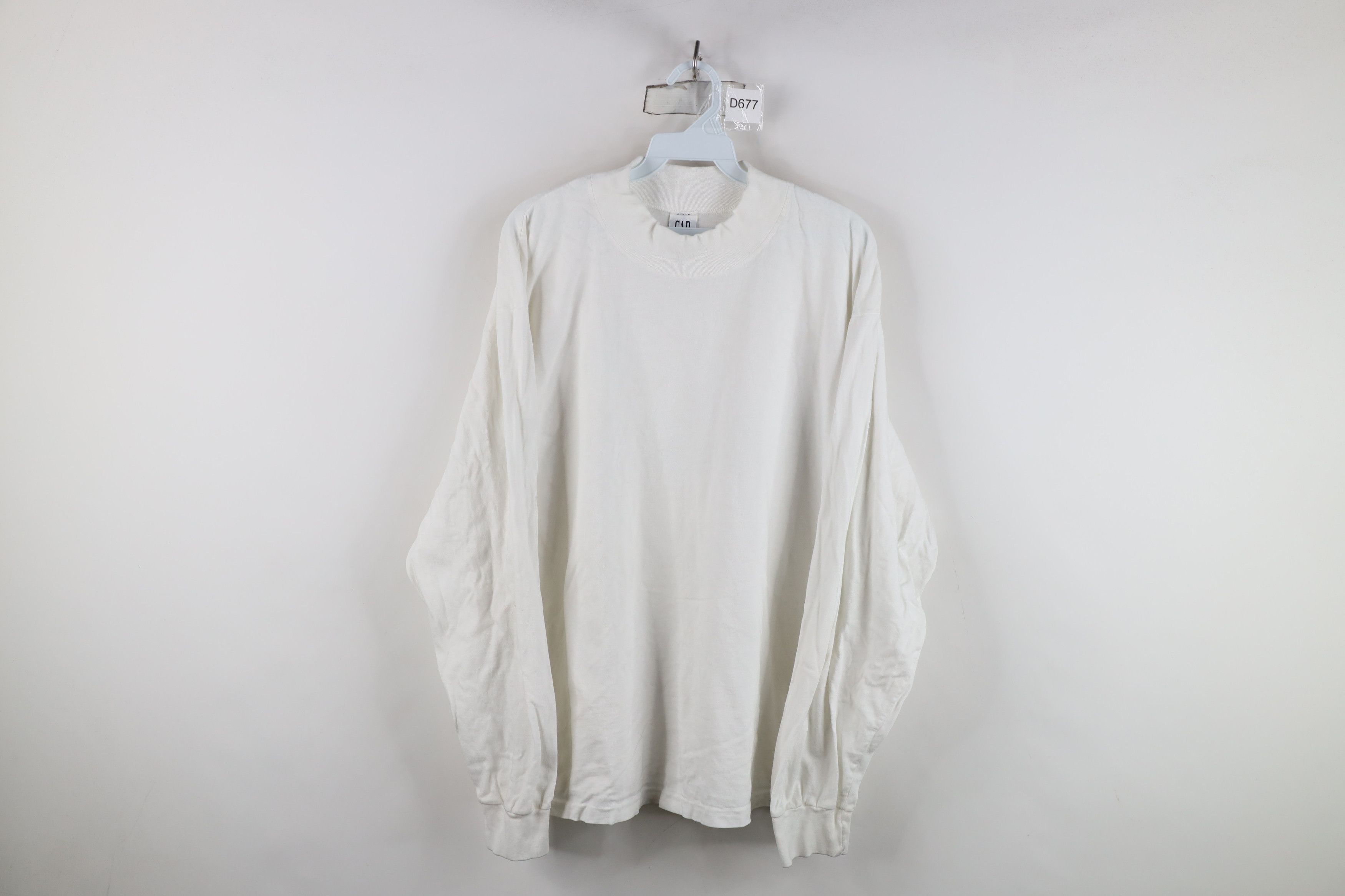 Gap Vintage 90s Gap Mock Neck Long Sleeve T-Shirt Cotton USA Size US L / EU 52-54 / 3 - 1 Thumbnail