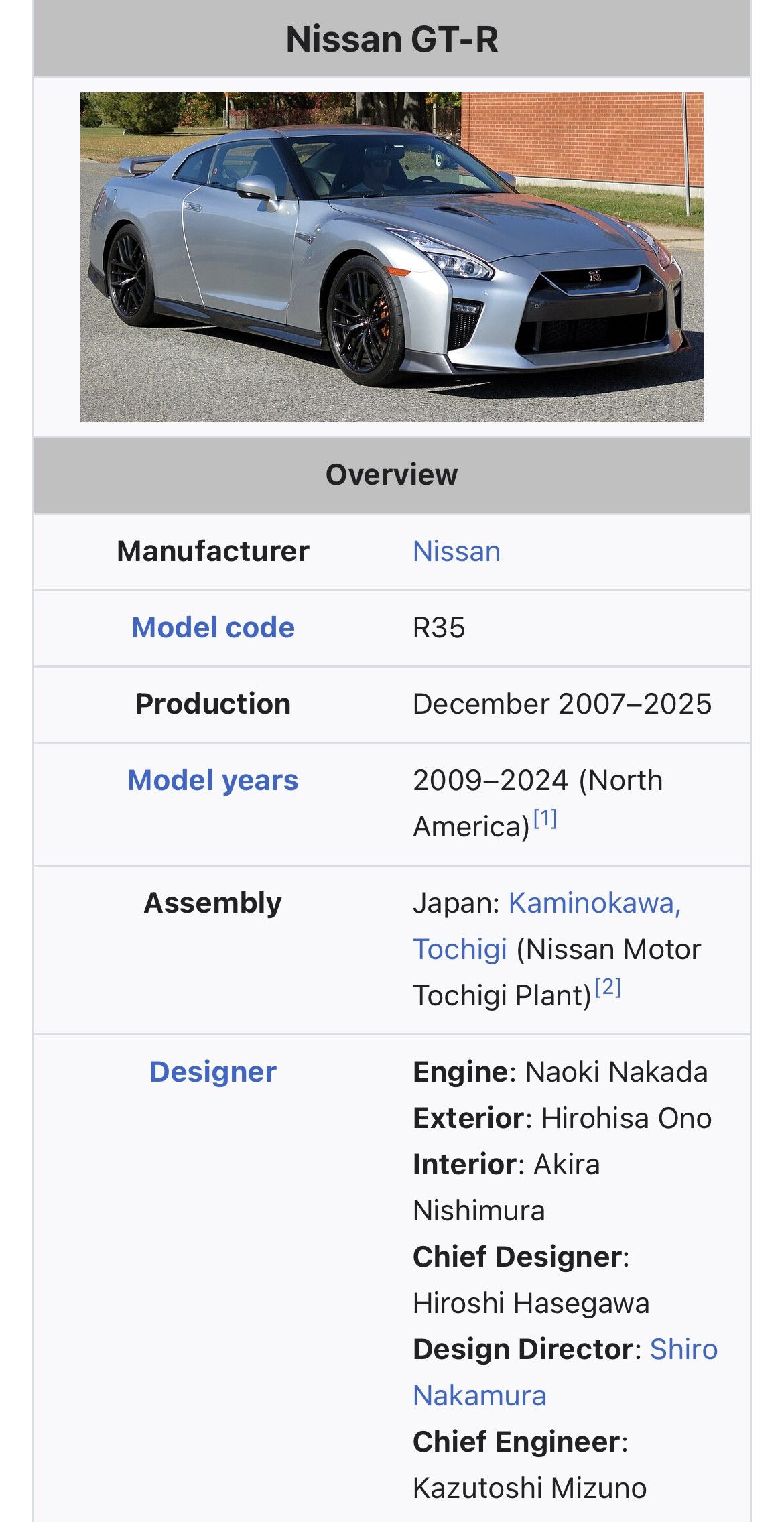 Japanese Brand 🏁NISSAN SKYLINE GT-R Tochigi Plant 40th Ann. Worker Shirt Size US M / EU 48-50 / 2 - 8 Thumbnail