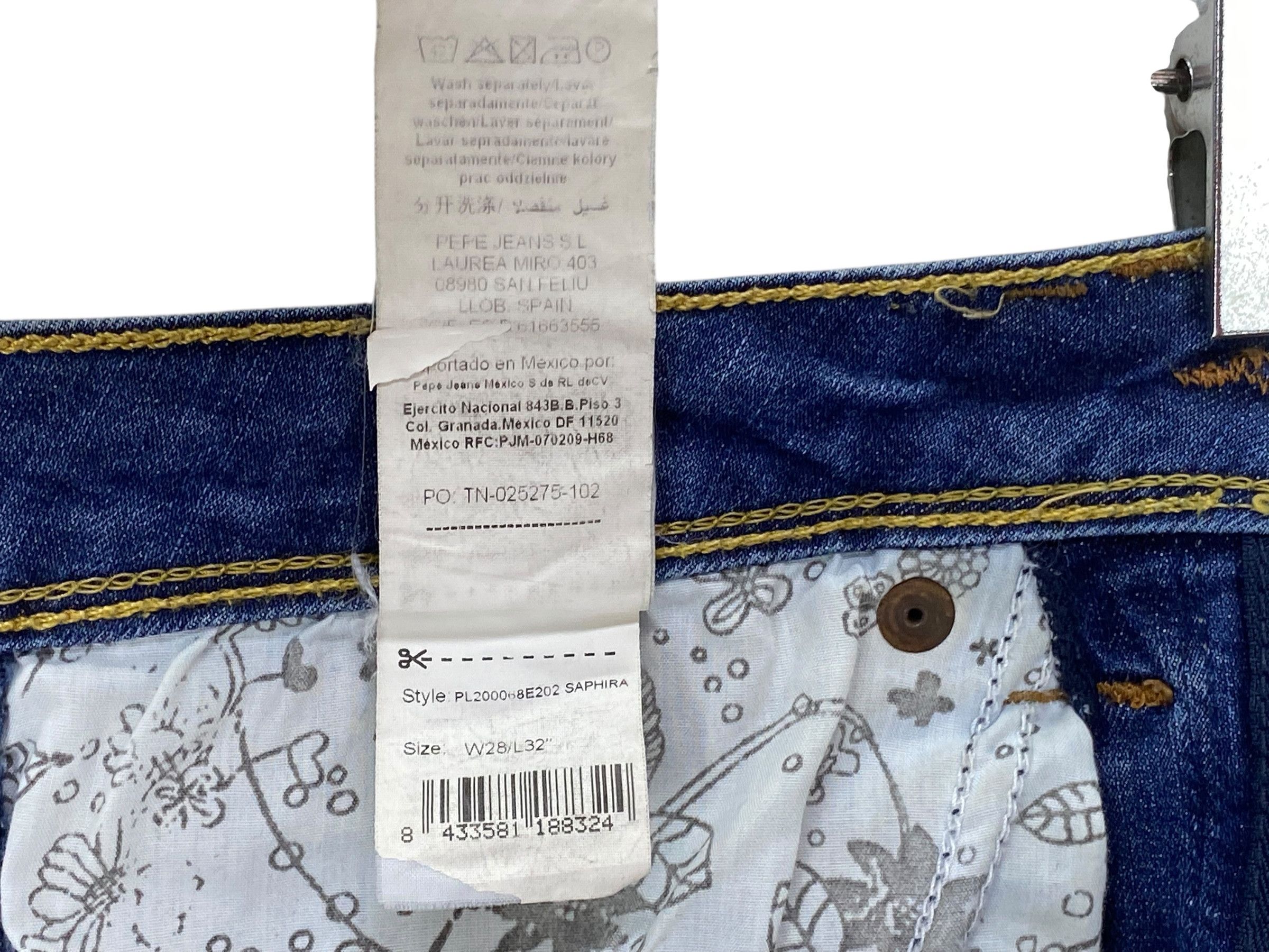 Pepe Jeans Low Rise Skinny Denim Jeans Size 26" / US 2 / IT 38 - 10 Thumbnail